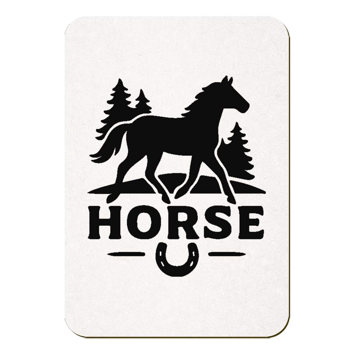 'Wild Horse Running' Rectangular Fridge Magnet - Decorative Refrigerator & Whiteboard Magnet for Home, Kitchen or Office - 70mm x 49mm (FM00059534)