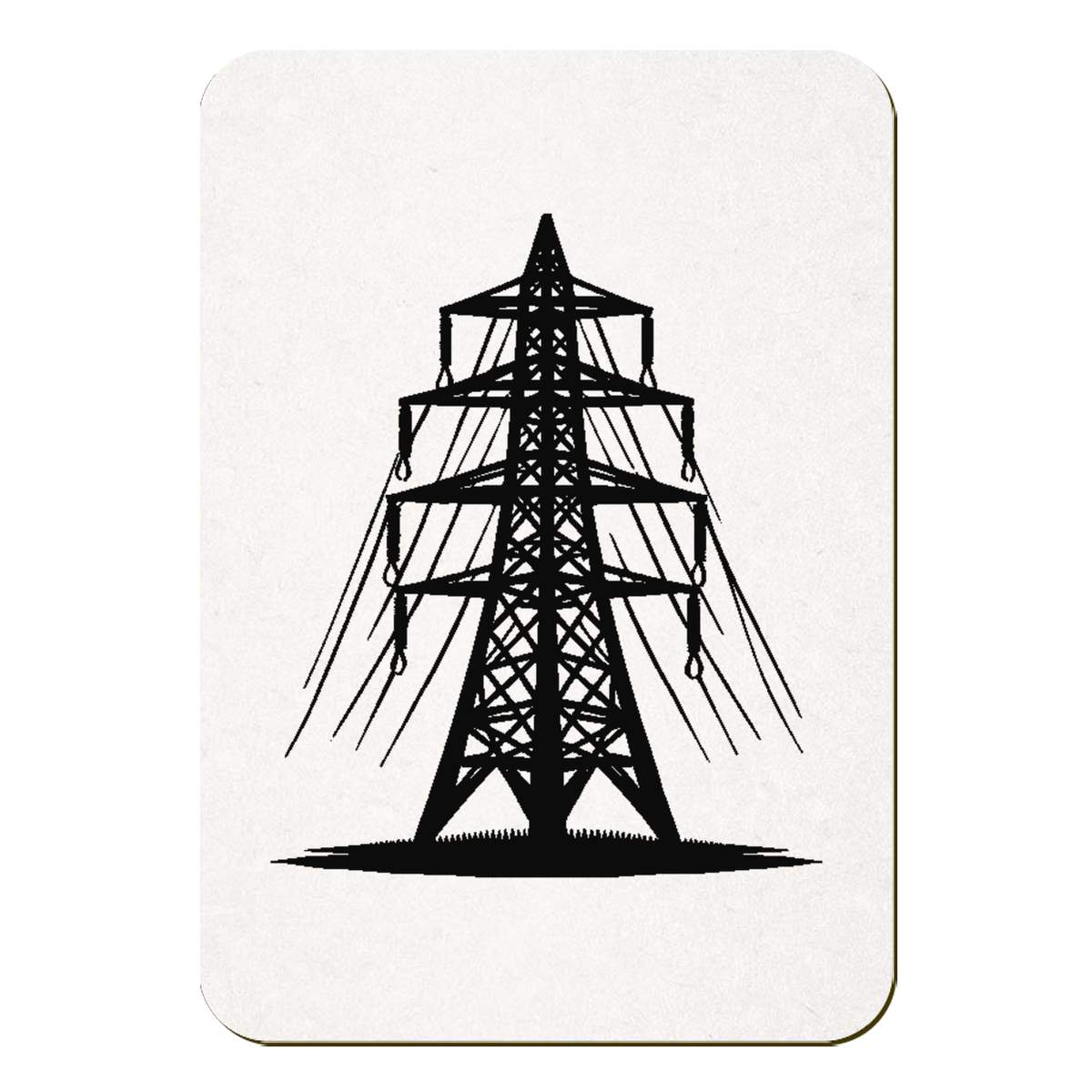 'Electricity Pylon' Fridge Magnet - 70mm x 49mm - Decorative Refrigerator & Whiteboard Magnet for Home, Kitchen or Office (FM00060141)