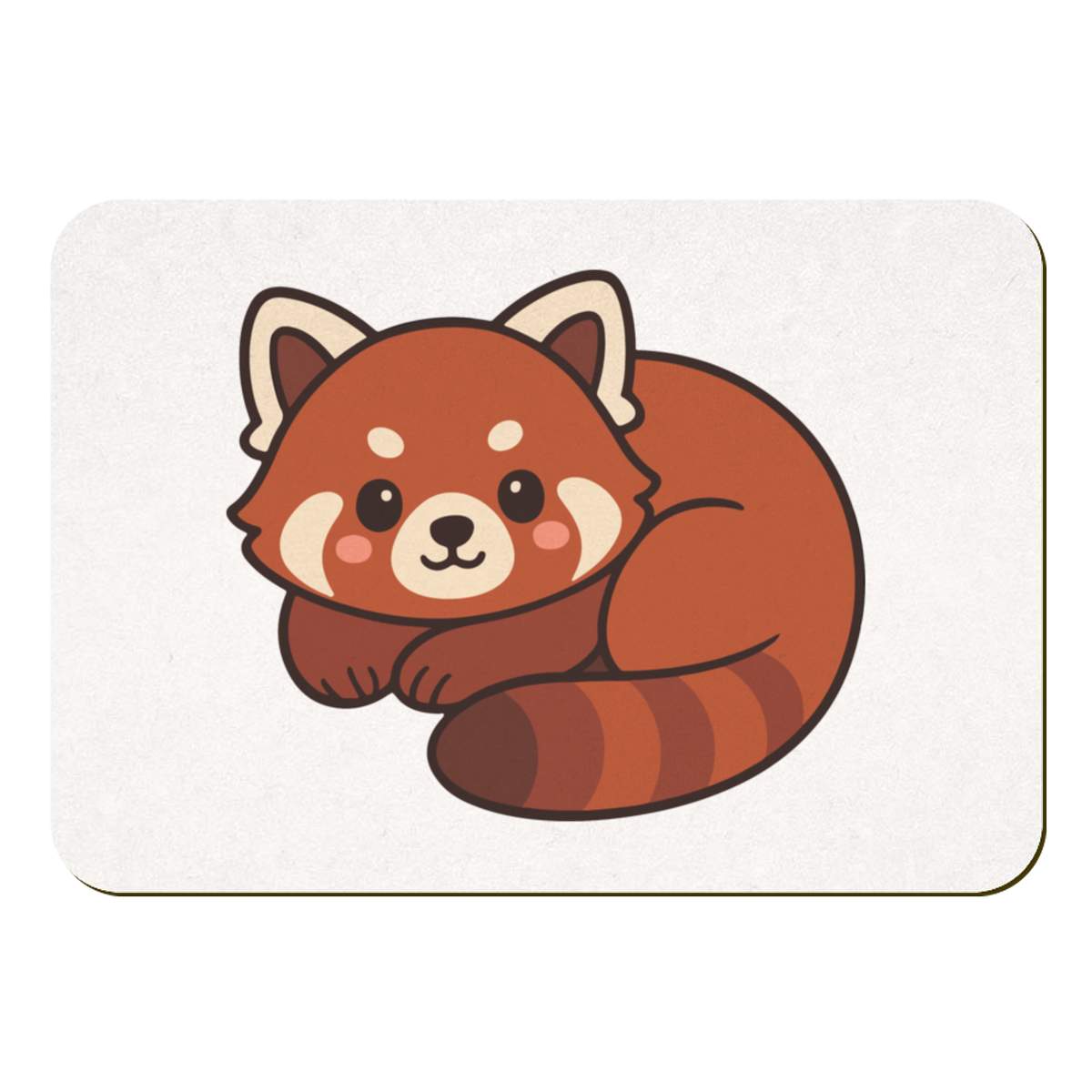 'Cute Red Panda' Rectangular Fridge Magnet - Decorative Refrigerator & Whiteboard Magnet for Home, Kitchen or Office - 70mm x 49mm (FM00061432)