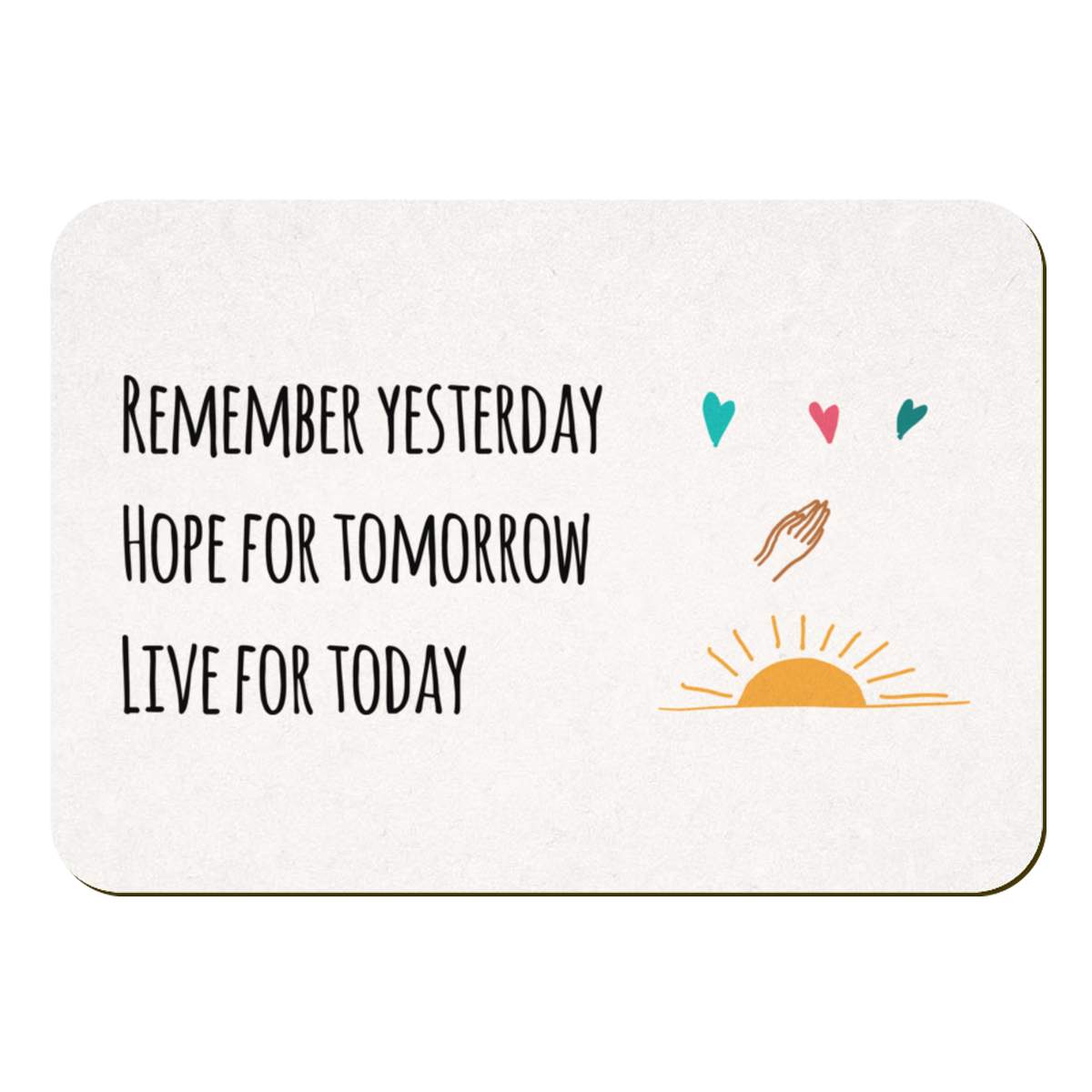 'Live For Today' Rectangular Fridge Magnet - Decorative Refrigerator & Whiteboard Magnet for Home, Kitchen or Office - 70mm x 49mm (FM00061645)