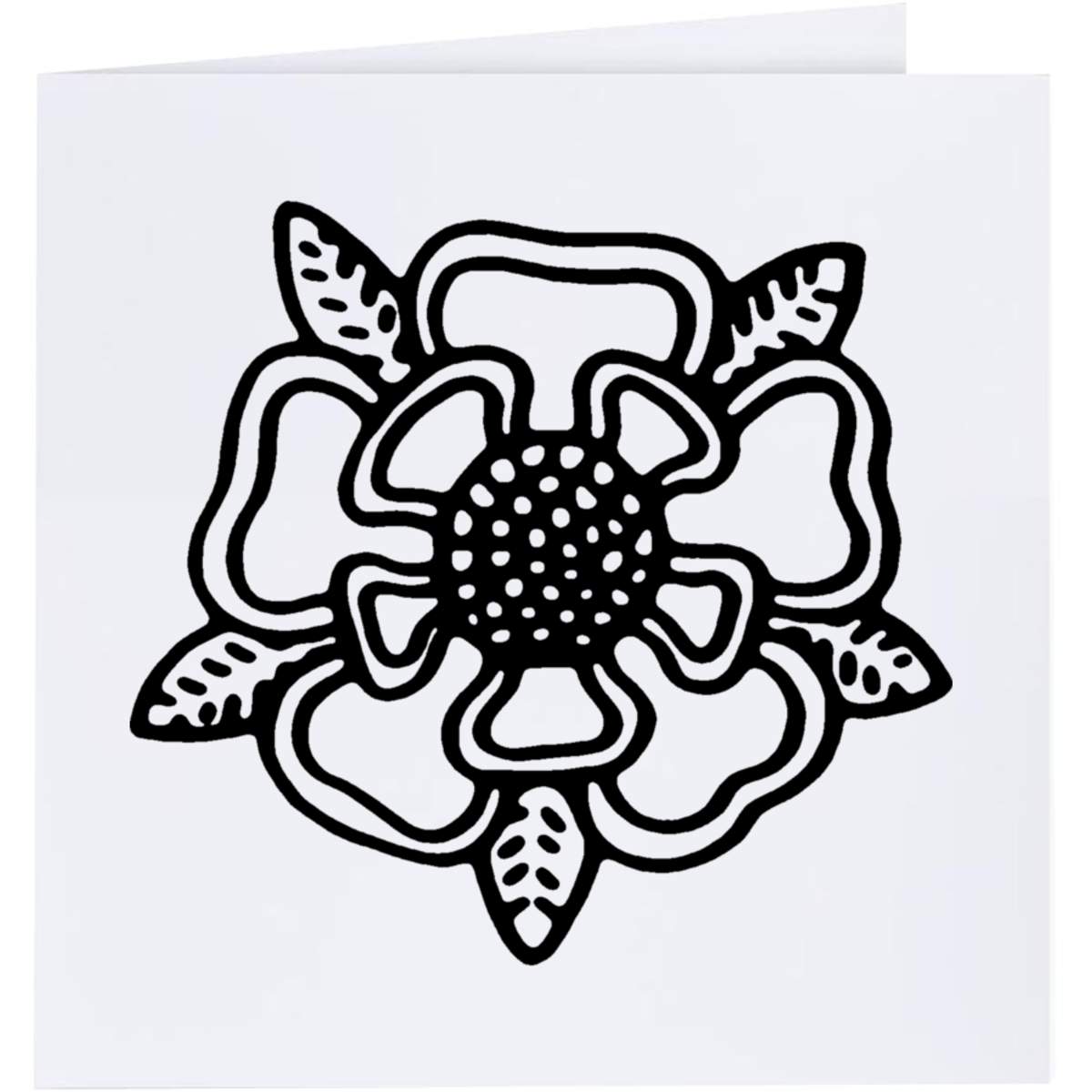 'Tudor Rose' Greeting / Occasion Card - Blank Inside for Birthdays, Thank You Notes, Invitations and Gifts (GC019823)