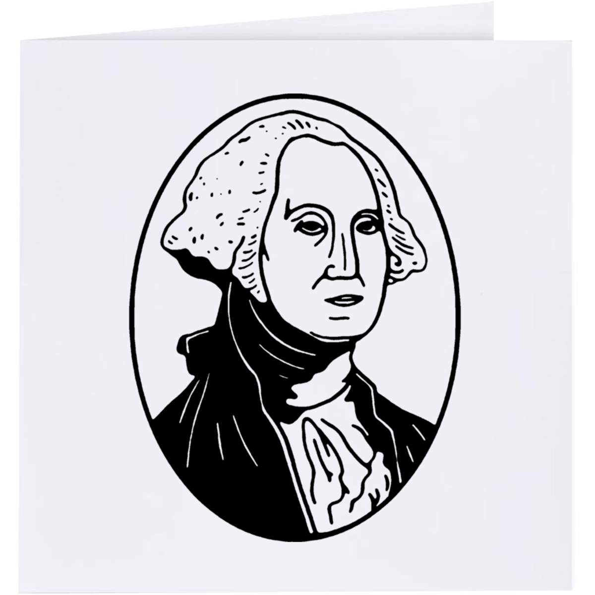 'George Washington' Greeting / Occasion Card - Blank Inside for Birthdays, Thank You Notes, Invitations and Gifts (GC020038)