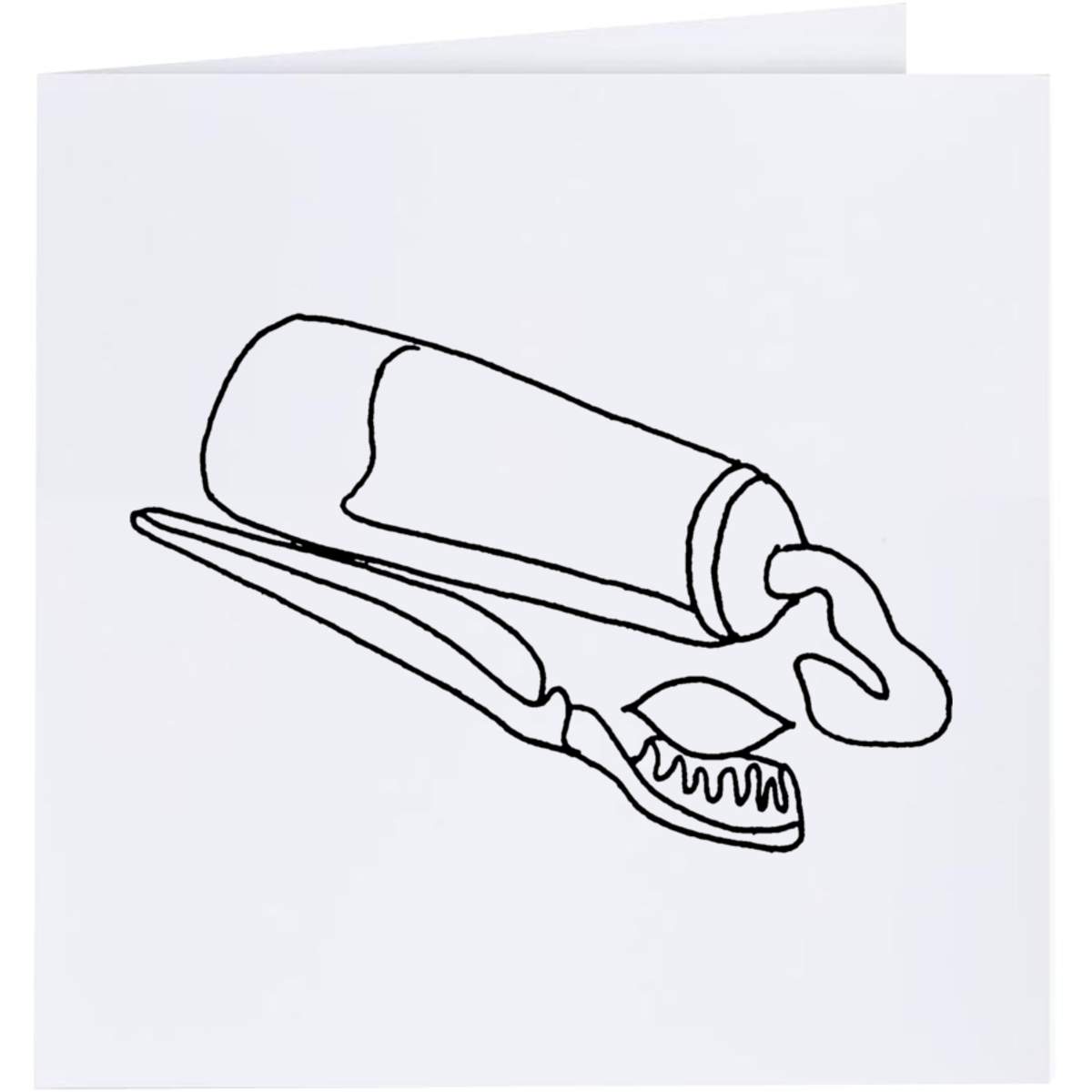 'Toothpaste & Toothbrush' Greeting Cards (GC024083)