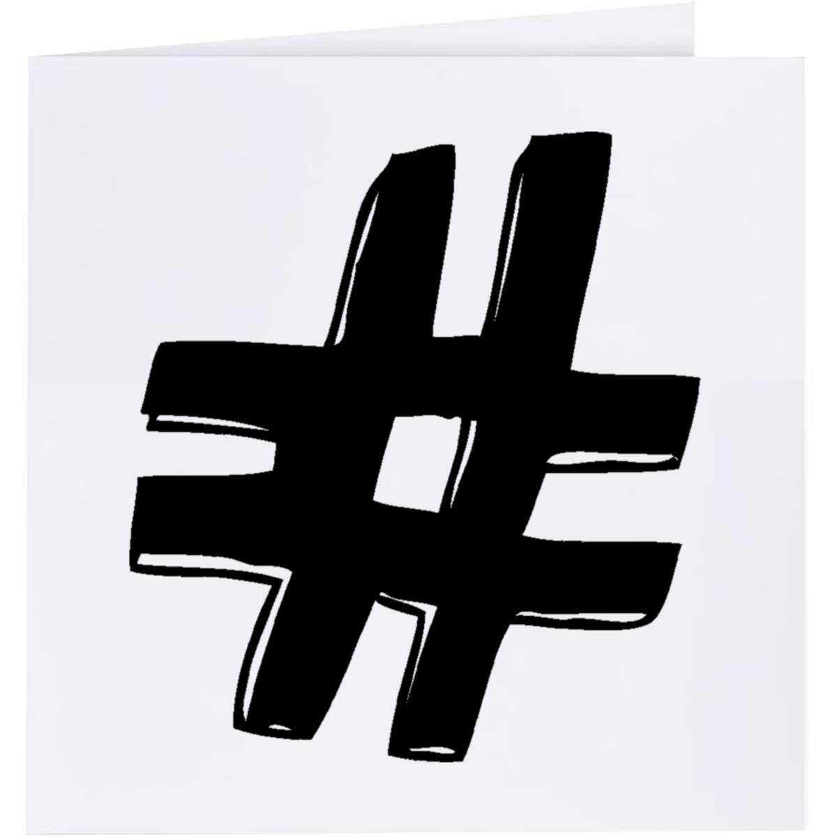 'Hash Tag' Greeting Cards (GC012322)