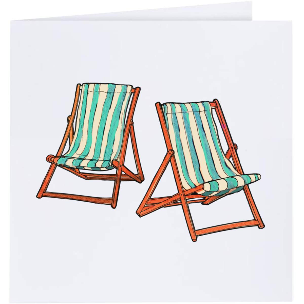 'Deck Chairs' Greeting Cards (GC022631)