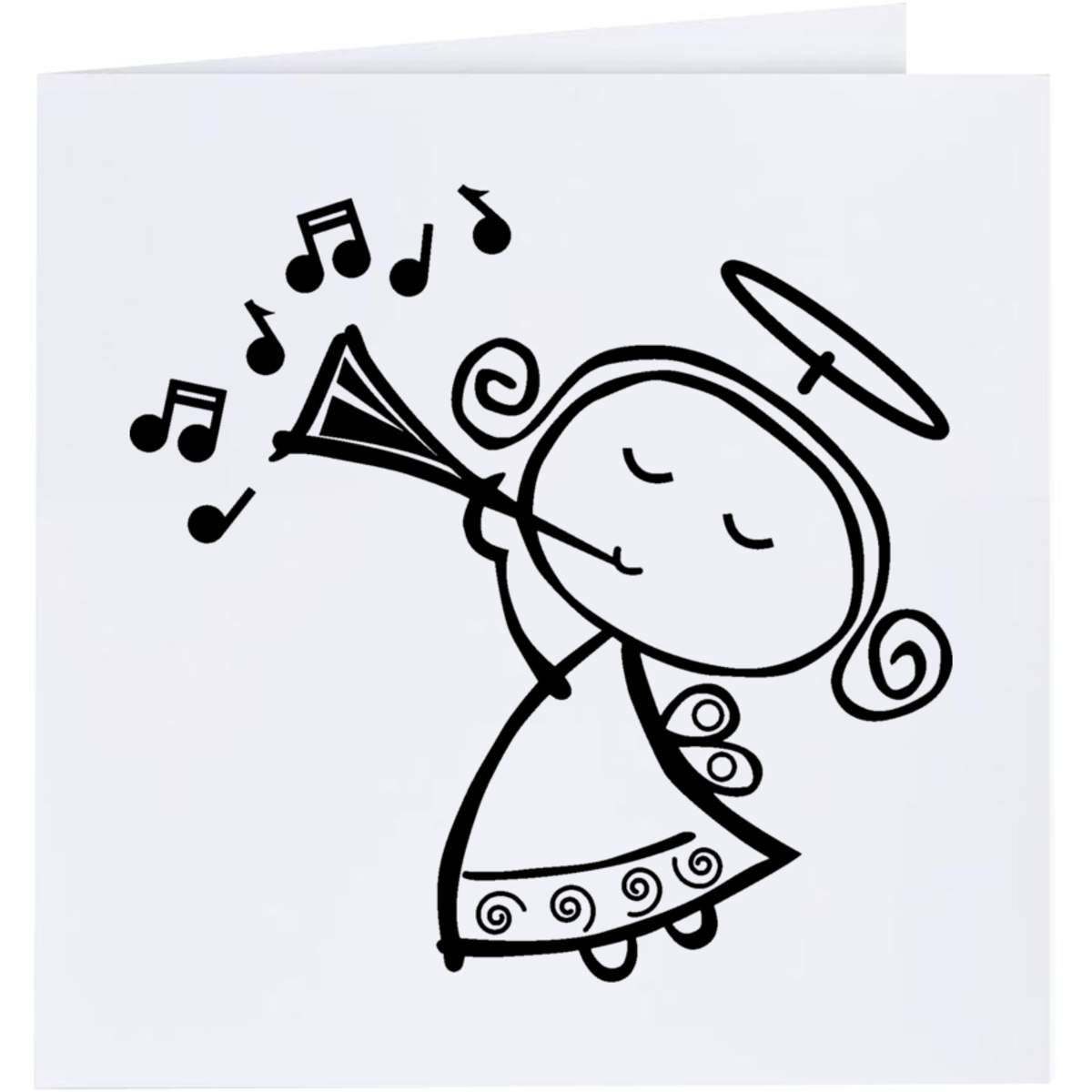 'Cute Musical Angel' Greeting Cards (GC012838)