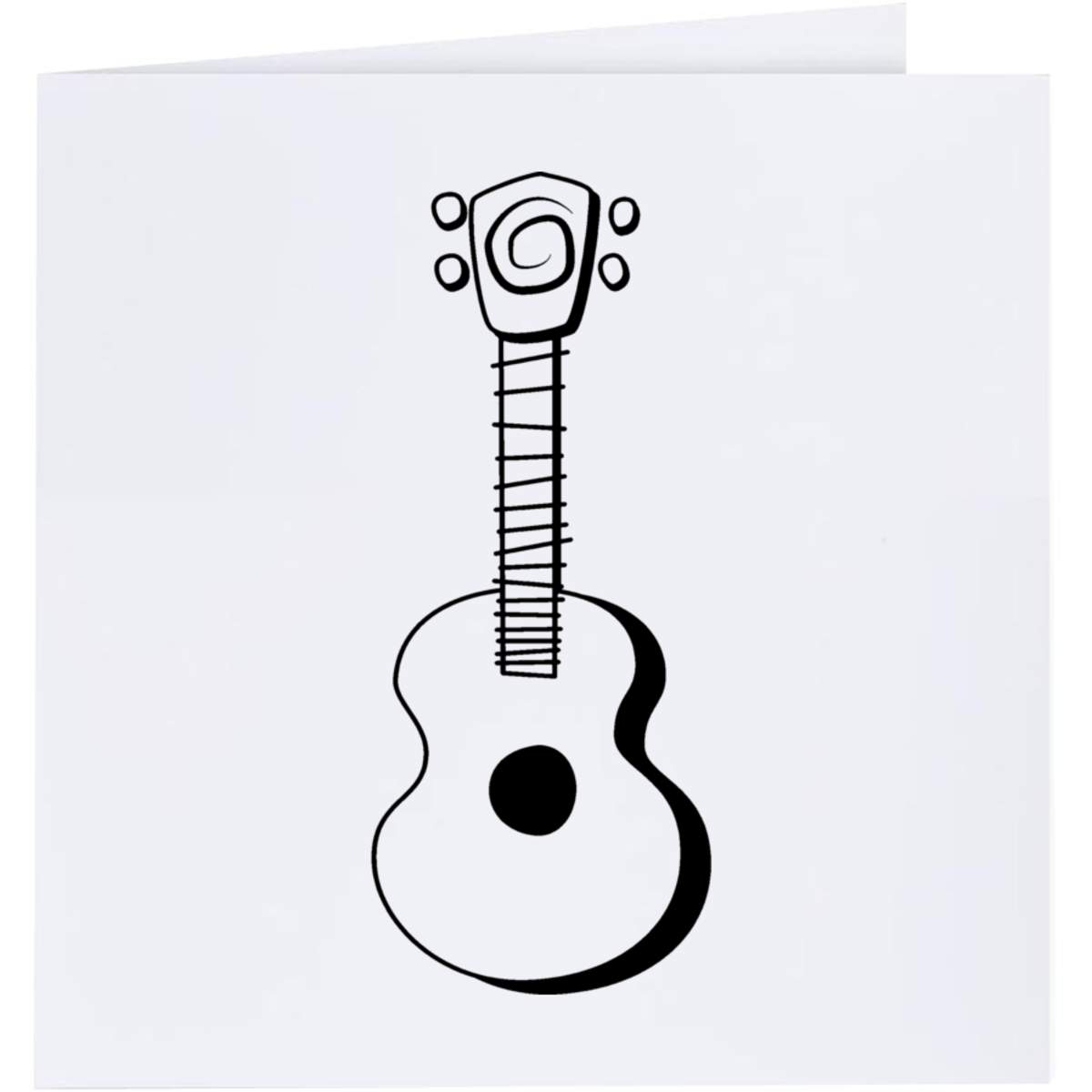 'Ukulele' Greeting / Occasion Card - Blank Inside for Birthdays, Thank You Notes, Invitations and Gifts (GC016401)