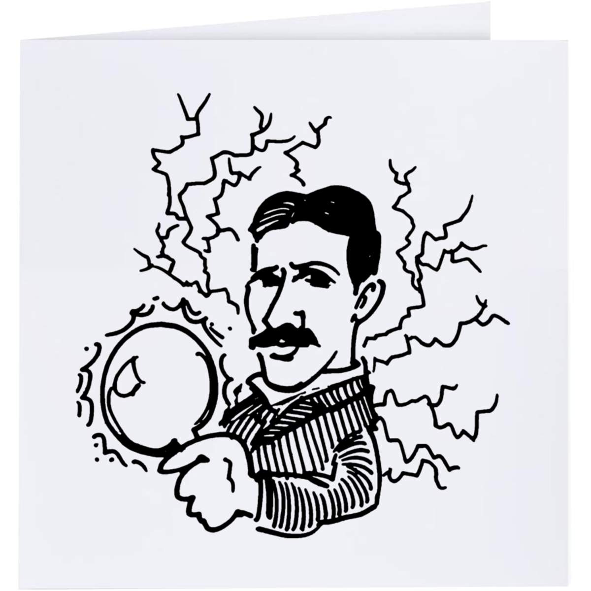 'Nikola Tesla' Greeting / Occasion Card - Blank Inside for Birthdays, Thank You Notes, Invitations and Gifts (GC028370)