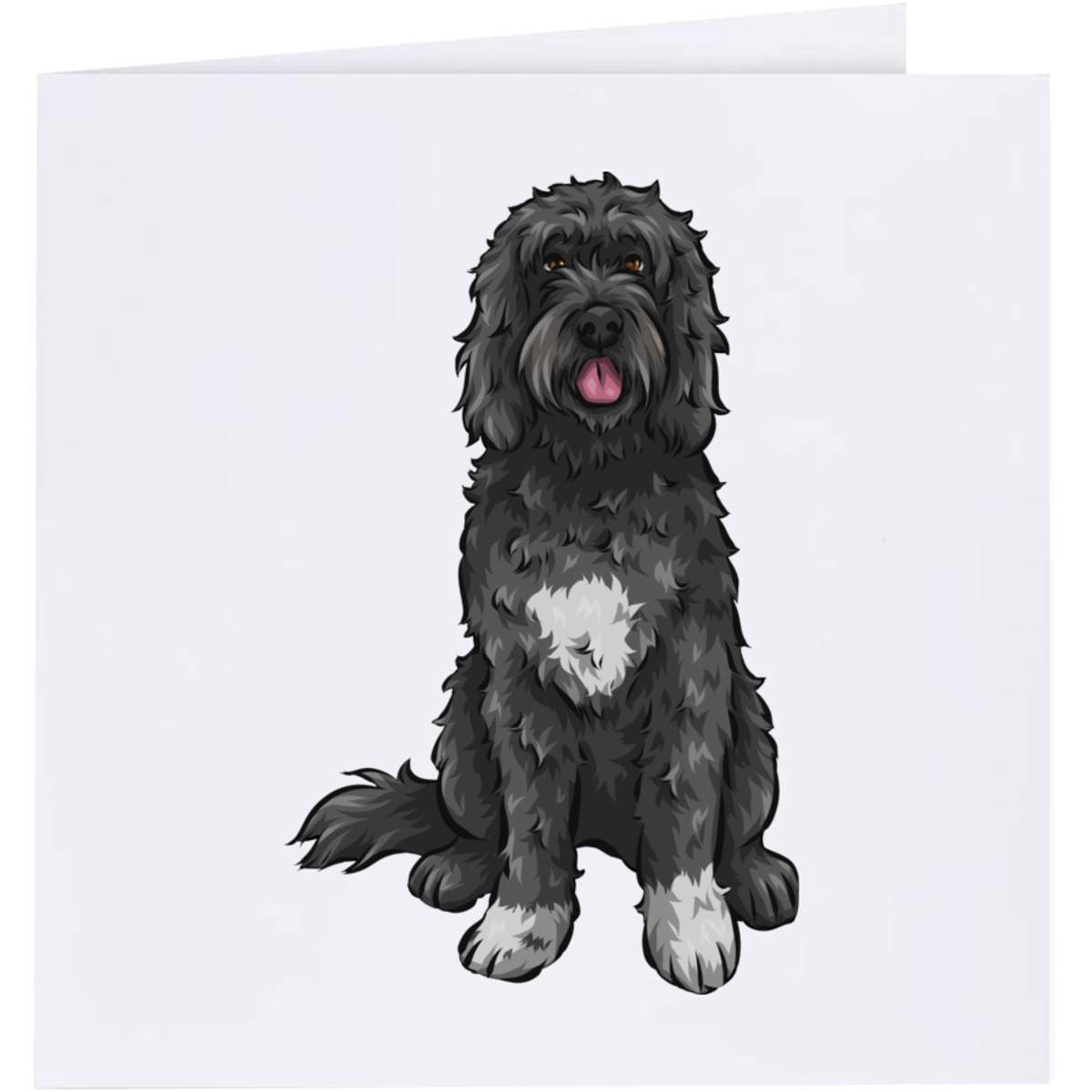 'Portugese Water Dog' Greeting / Occasion Card - Blank Inside for Birthdays, Thank You Notes, Invitations and Gifts (GC031628)