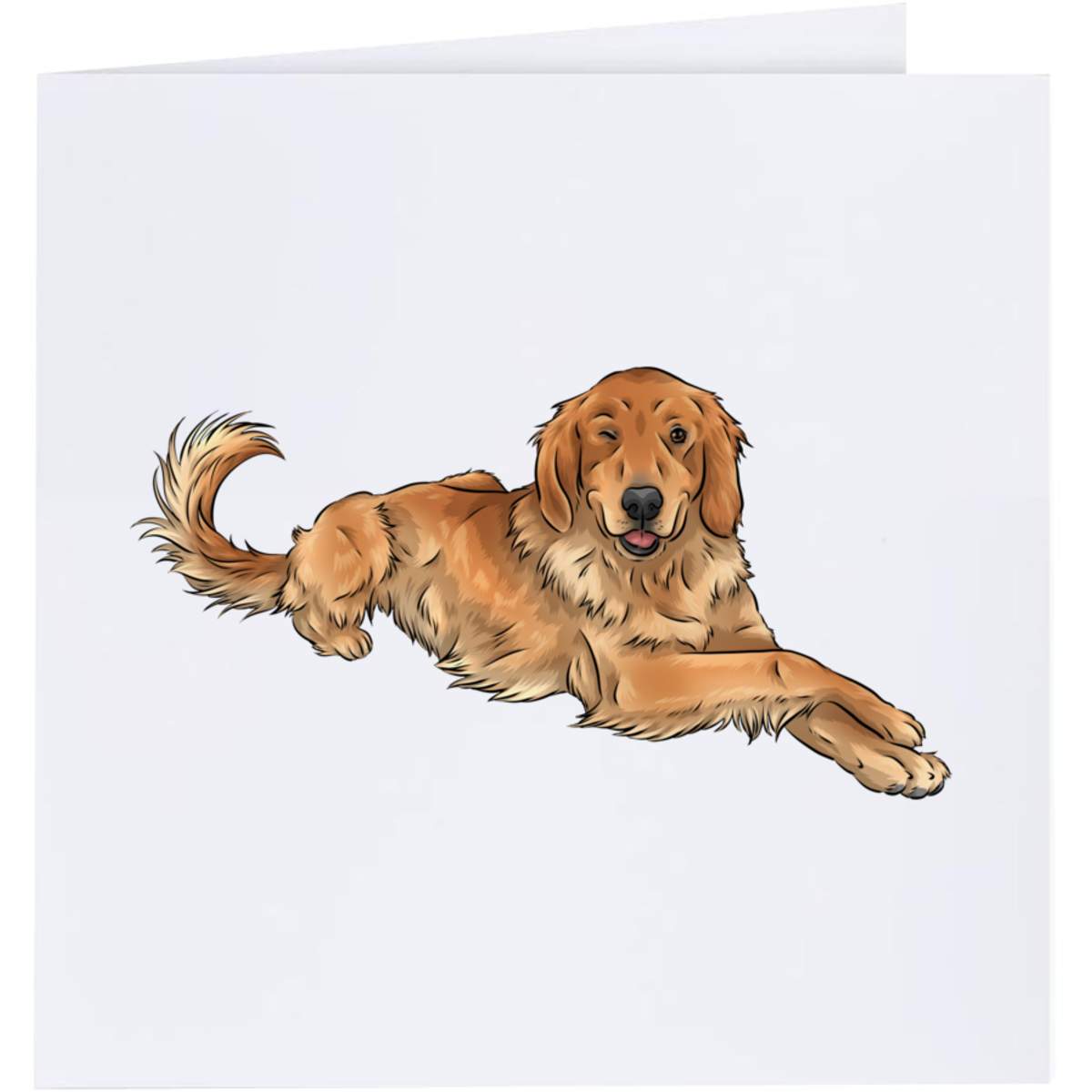 'Winking Golden Retriever' Greeting Cards (GC036098)