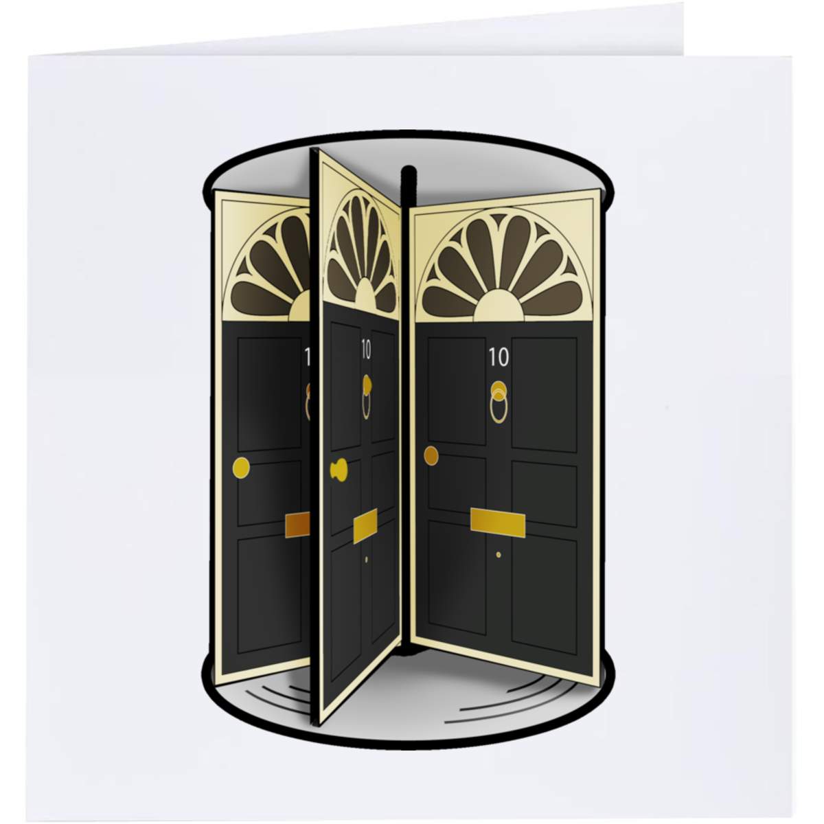 'Ten Downing Street Revolving Door' Greeting Cards (GC036484)