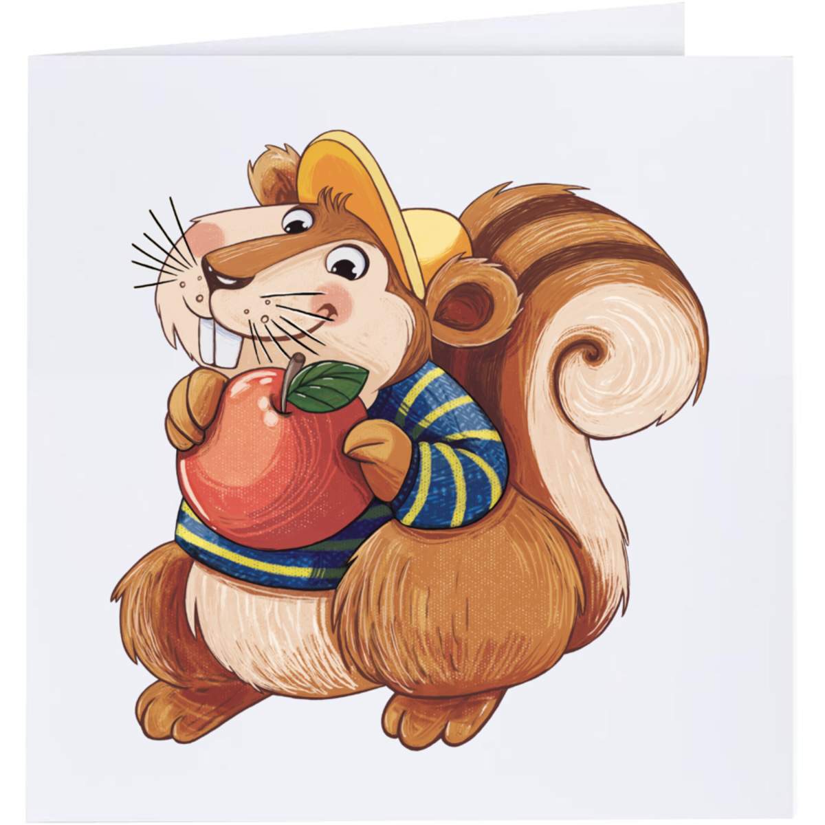 'Squirrel & Apple' Greeting Cards (GC038422)