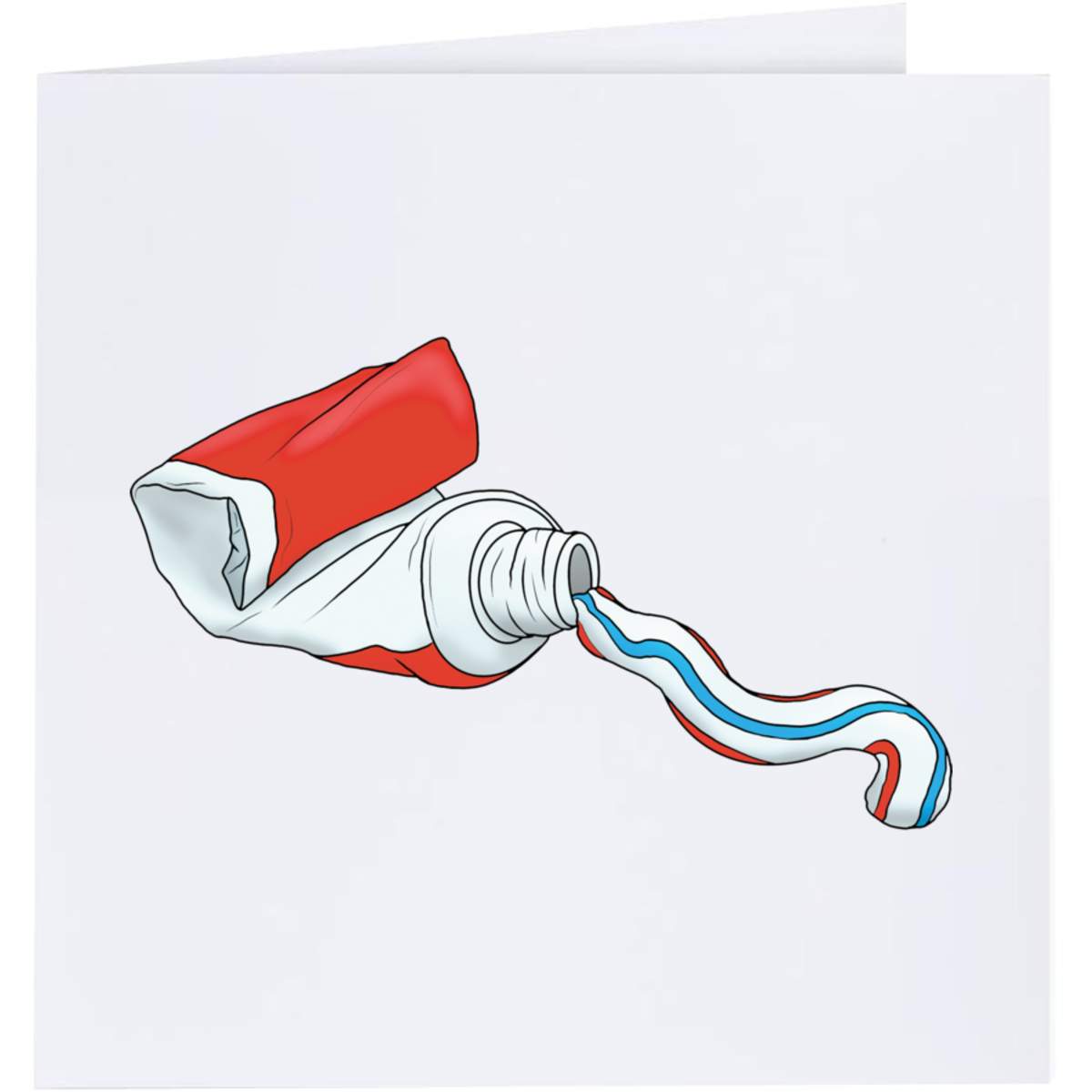 'Toothpaste' Greeting / Occasion Card - Blank Inside for Birthdays, Thank You Notes, Invitations and Gifts (GC039698)