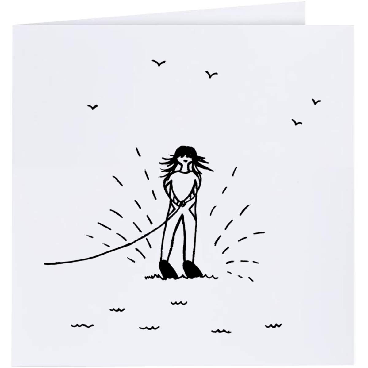'Fun Water Skiing' Greeting / Occasion Card - Blank Inside for Birthdays, Thank You Notes, Invitations and Gifts (GC040054)