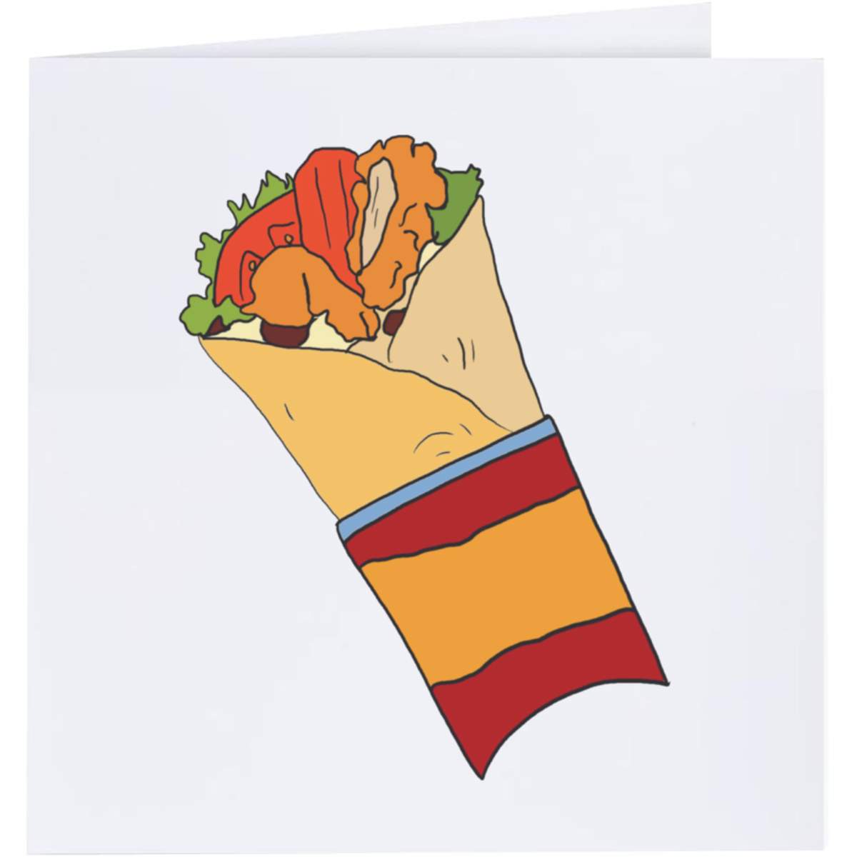 'Chicken wrap' Greeting Cards (GC040217)