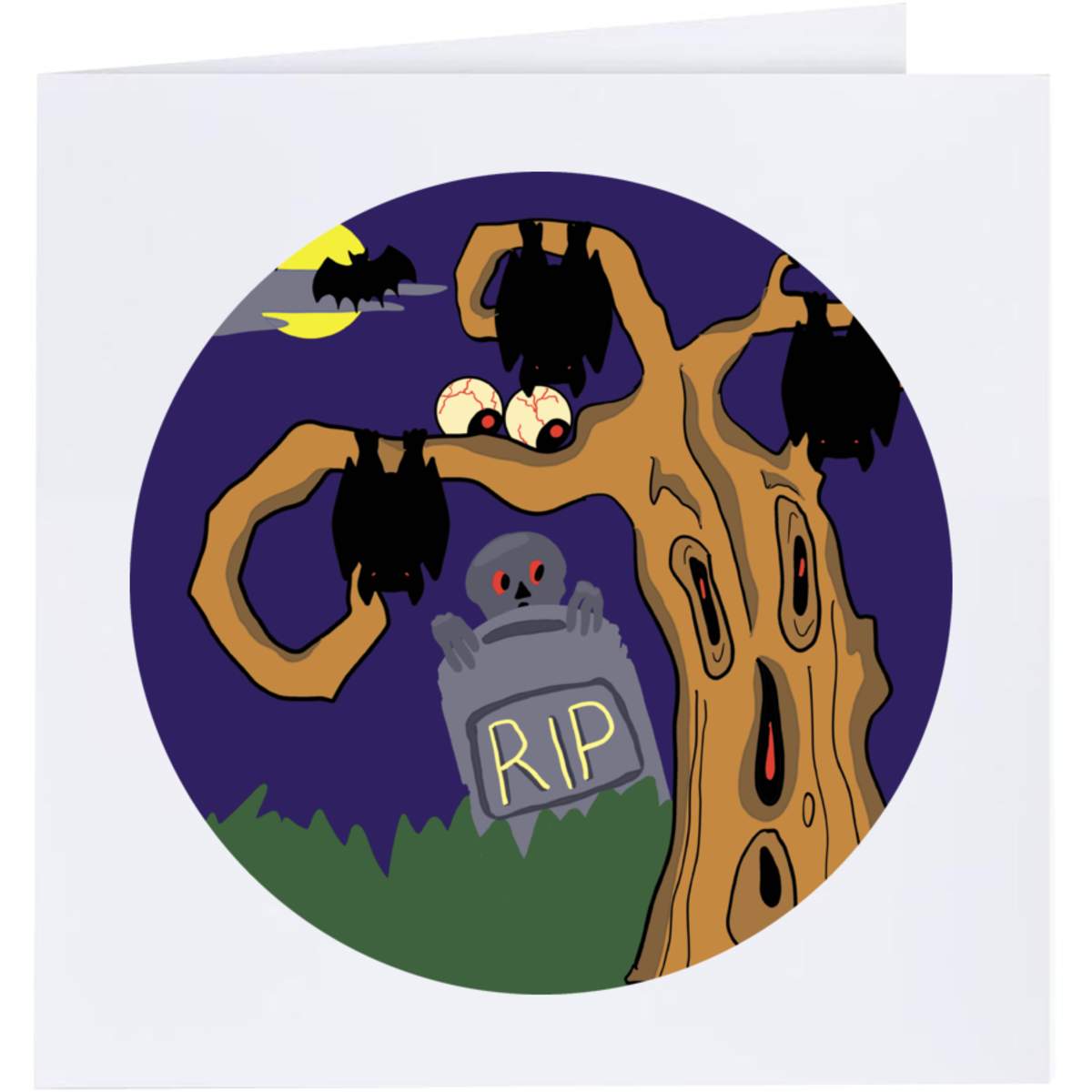 'Spooky Halloween Scene' Greeting Cards (GC041912)