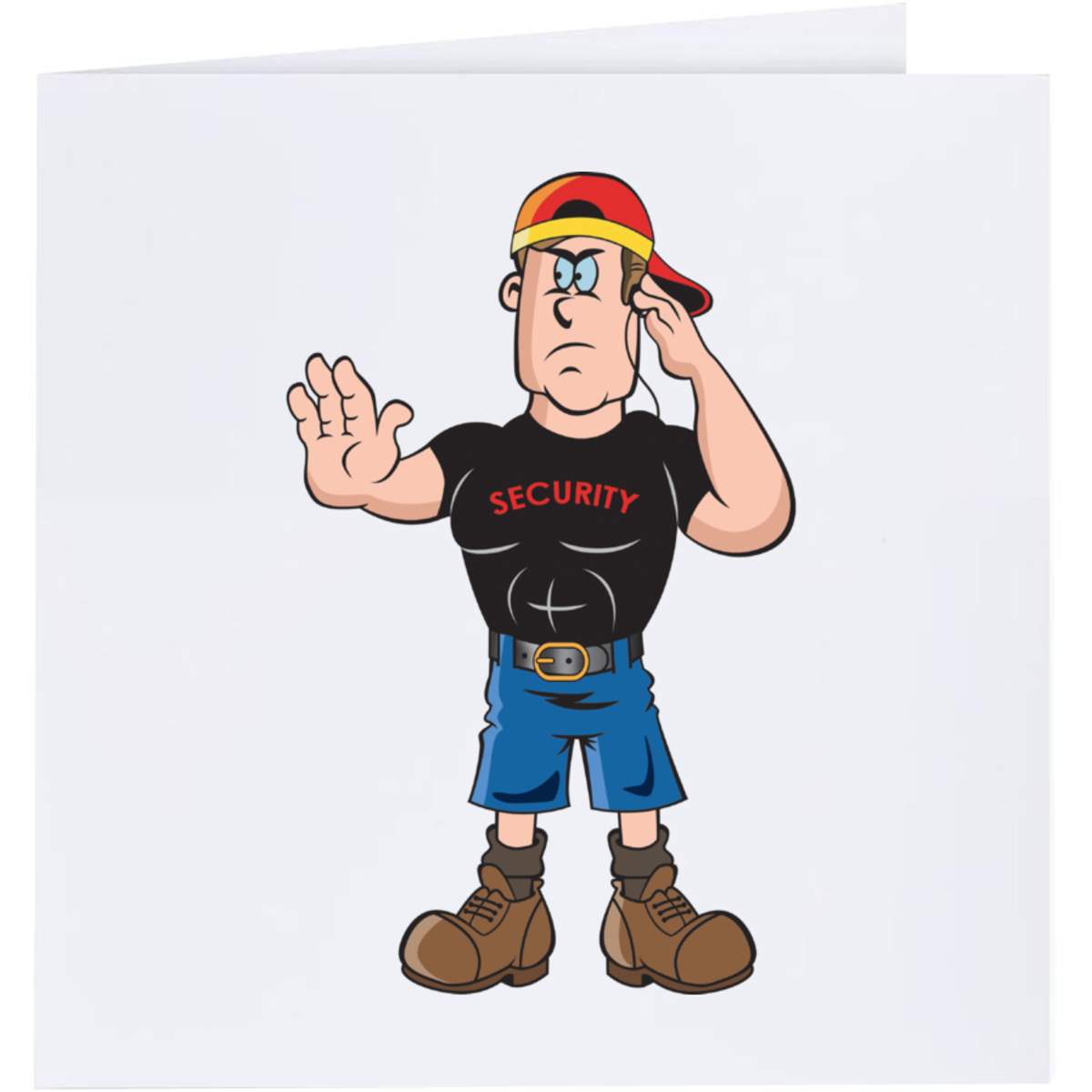 'Security guard' Greeting / Occasion Card - Blank Inside for Birthdays, Thank You Notes, Invitations and Gifts (GC042565)