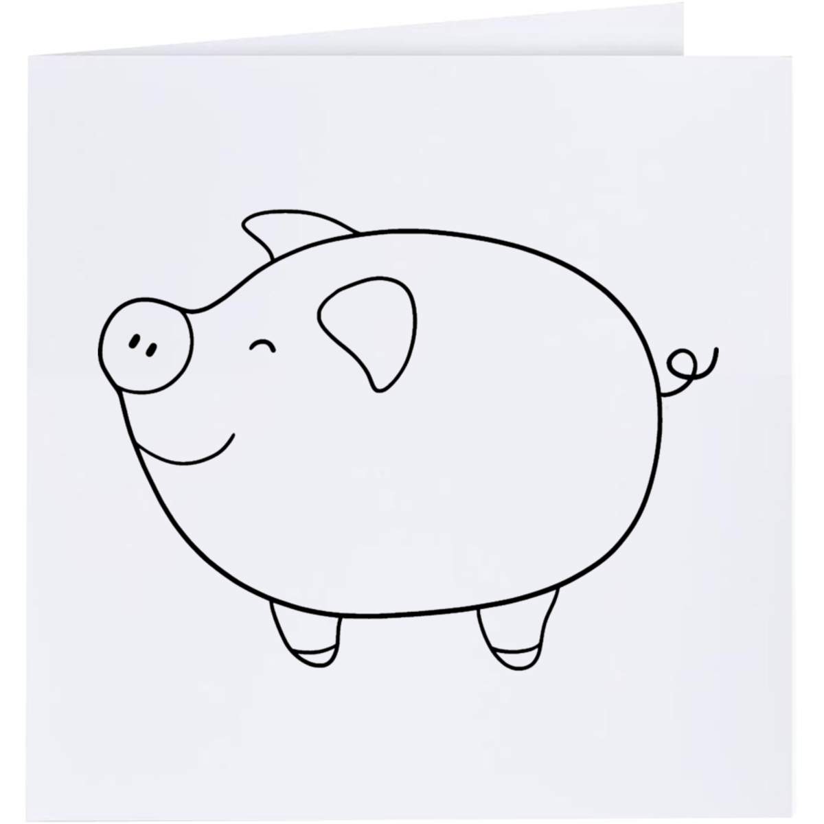 'Happy Pig' Greeting Cards (GC043325)