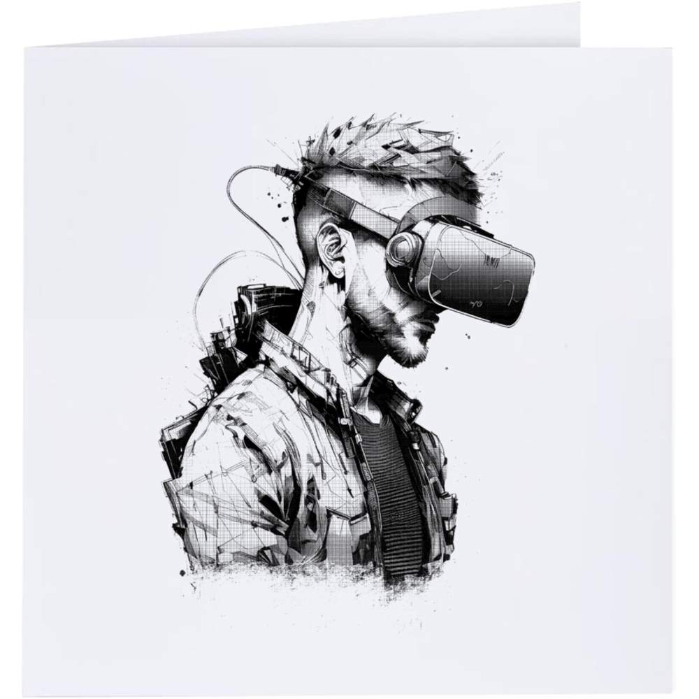 'Virtual Reality Gamer' Greeting Cards (GC043636)