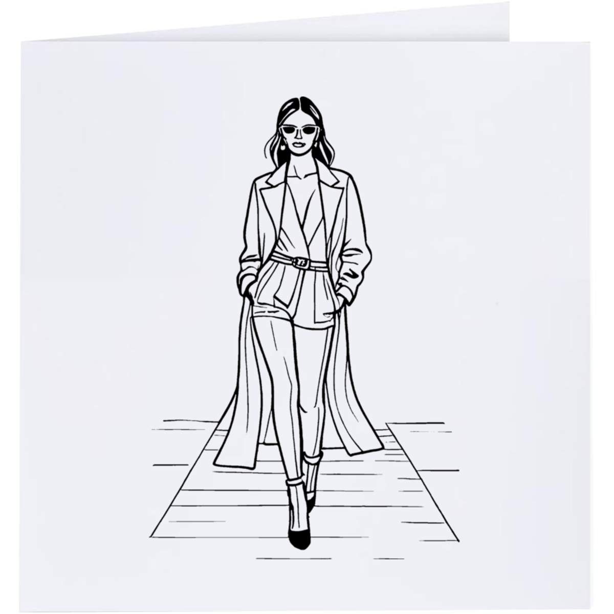'Fashion Runway Model' Greeting Cards (GC044976)