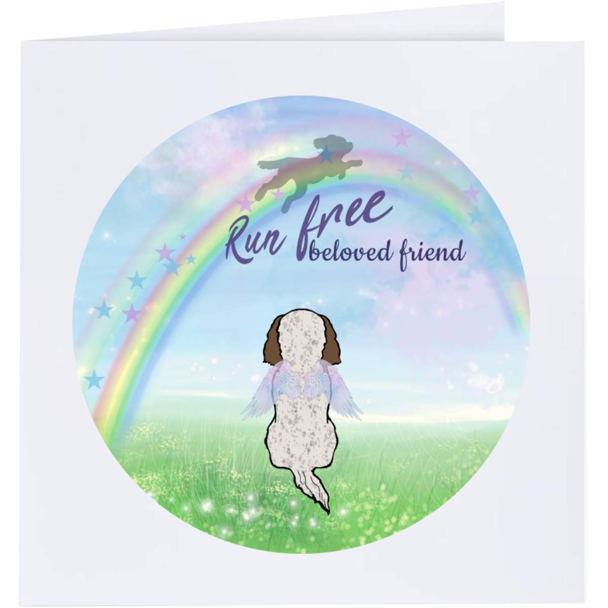 'Run Free Over The Rainbow Bridge' Greeting Cards (GC045655)