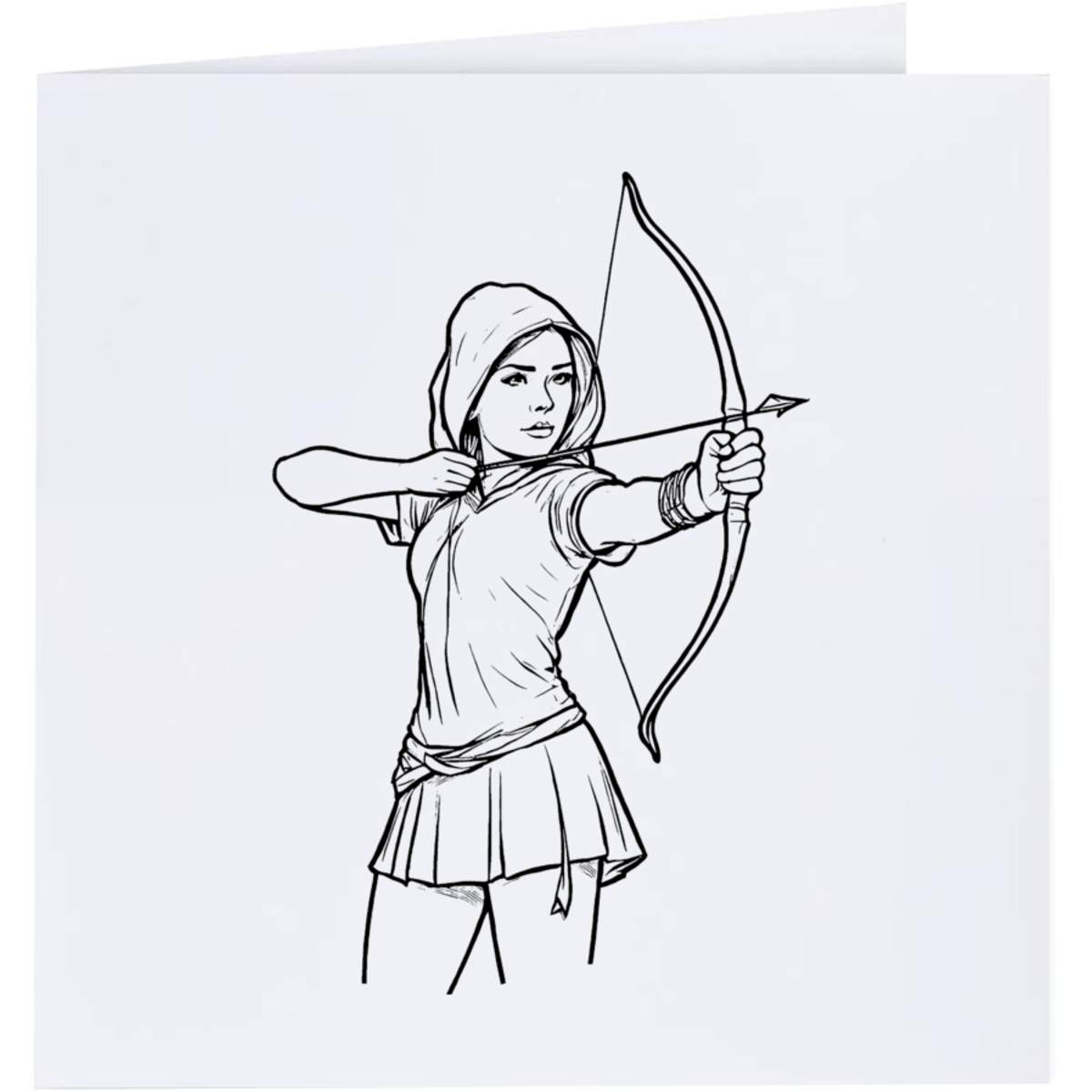'Girl Archer' Greeting Cards (GC047801)