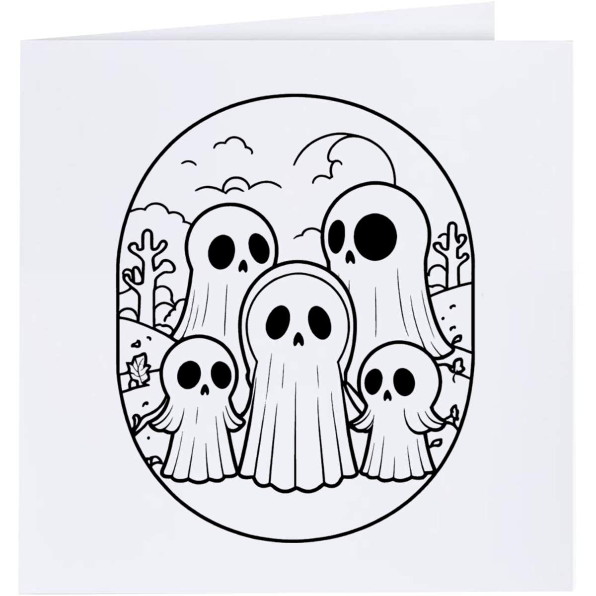 'Halloween Ghosts' Greeting Cards (GC050136)