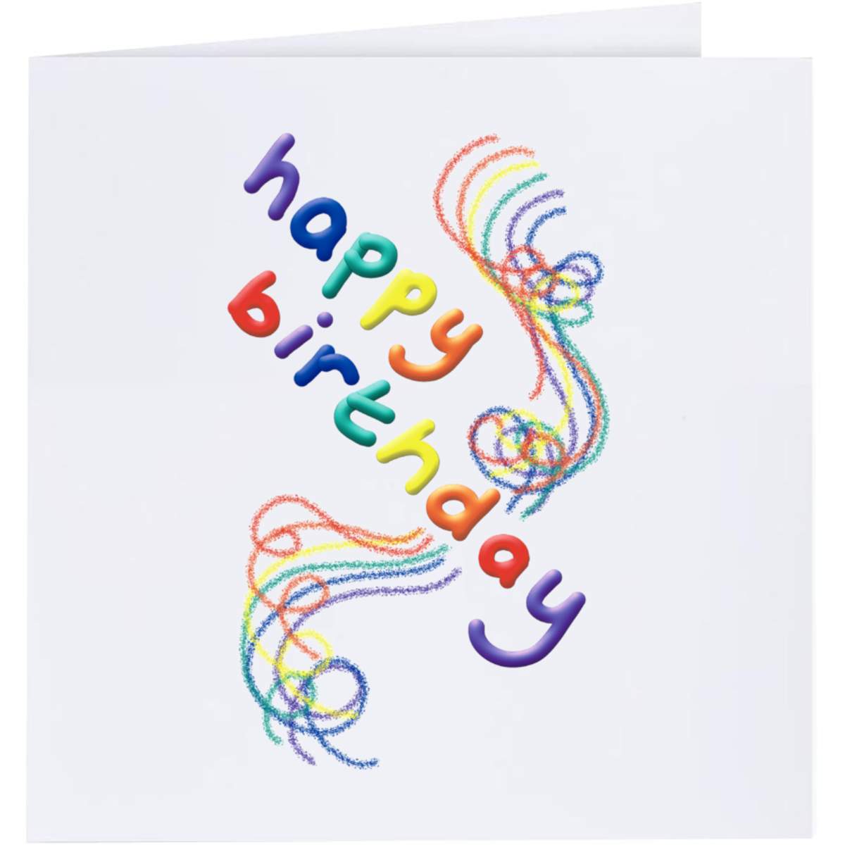 'Happy Birthday Rainbow ' Greeting / Occasion Card - Blank Inside for Birthdays, Thank You Notes, Invitations and Gifts (GC050679)