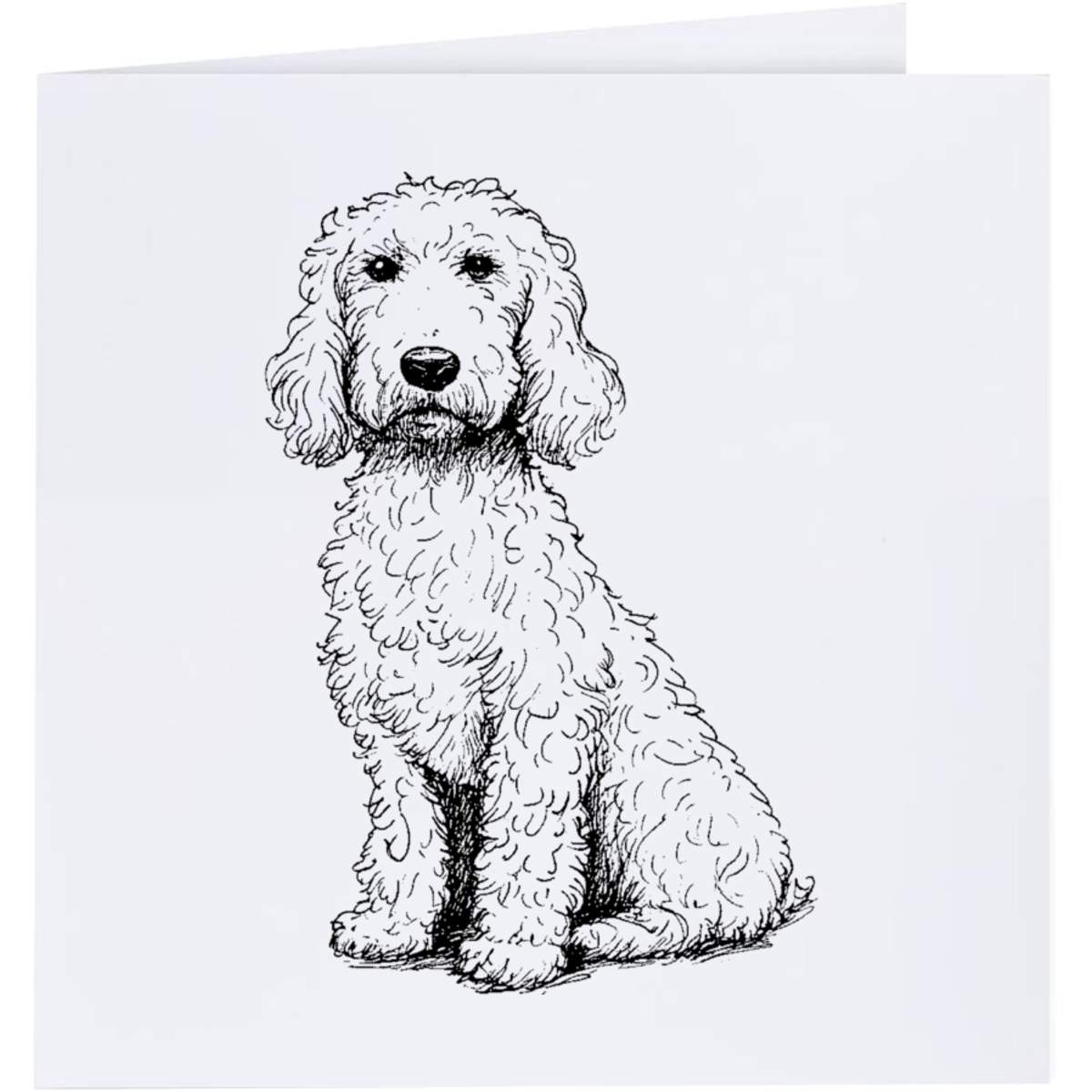 'Golden Doodle Dog Sitting' Greeting Cards (GC051573)