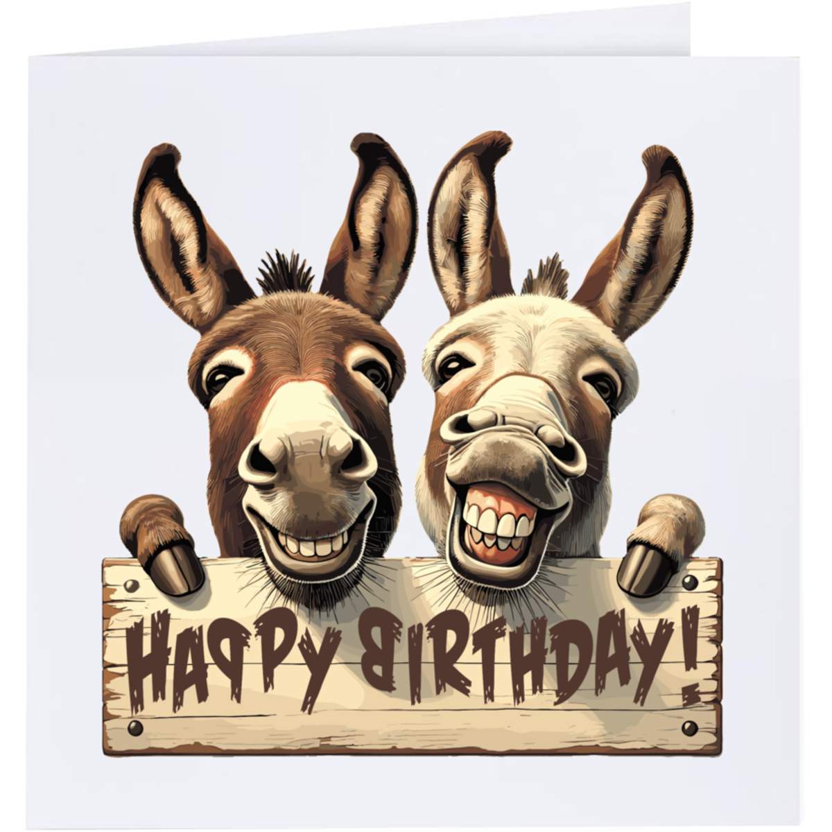 'Happy Birthday Donkeys' Greeting Cards (GC051667)