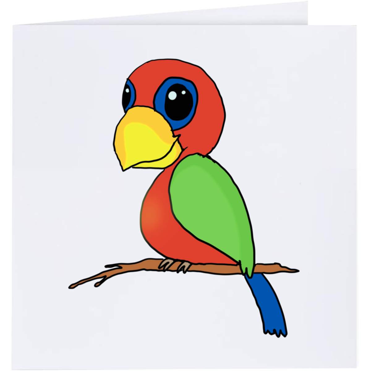 'Cute Parrot' Greeting Cards (GC052214)