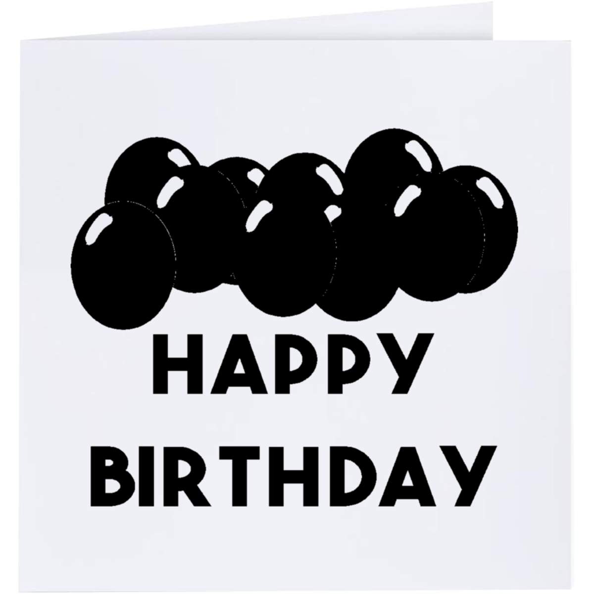 'Black Birthday Balloons' Greeting Cards (GC052797)