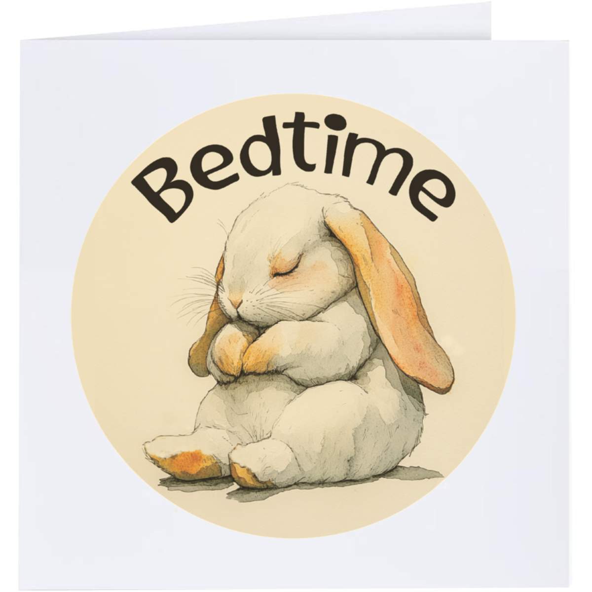 'Bedtime Bunny Rabbit Sleeping' Greeting Cards (GC053326)