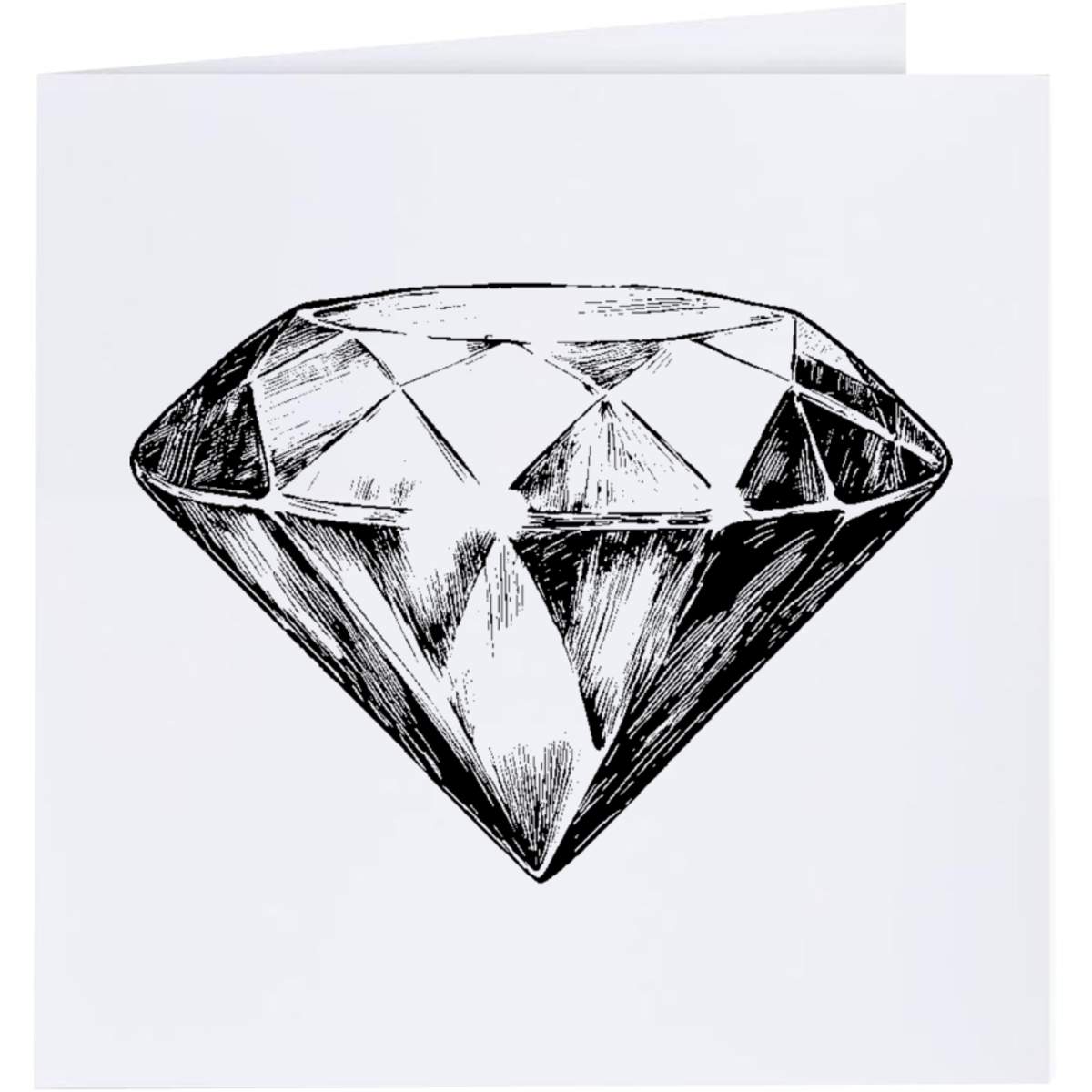 'Cut Diamond' Greeting / Occasion Card - Blank Inside for Birthdays, Thank You Notes, Invitations and Gifts (GC054222)