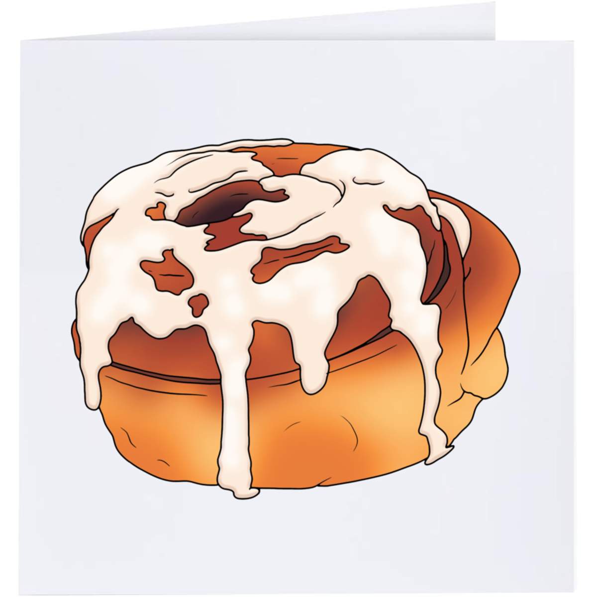'Iced Cinnamon Bun' Greeting Cards (GC054535)
