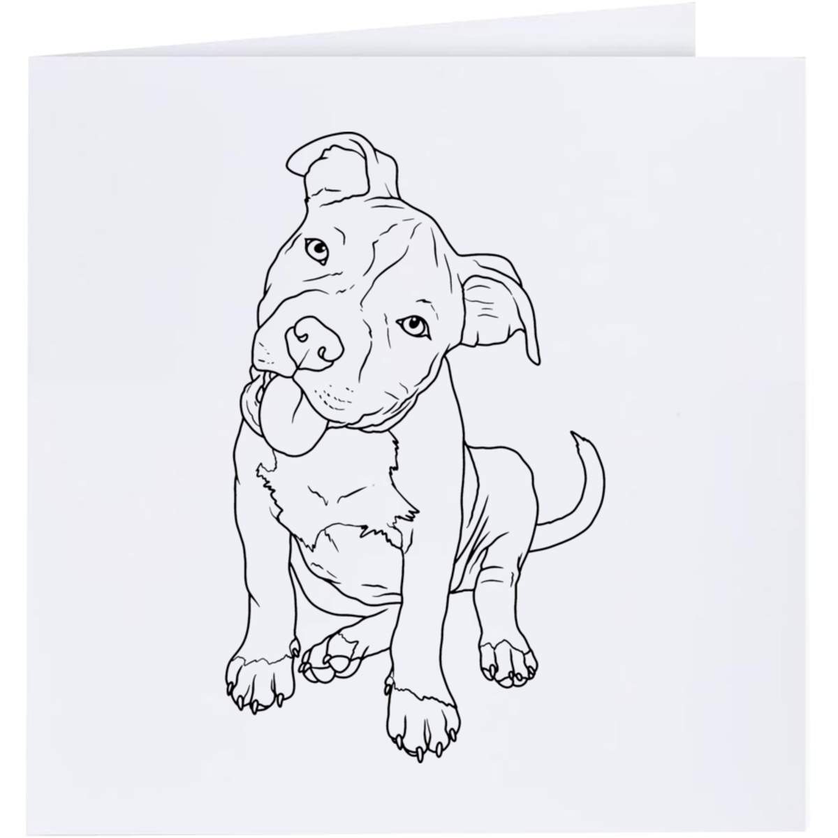 'Adorable Pitbull Puppy' Greeting Cards (GC054636)
