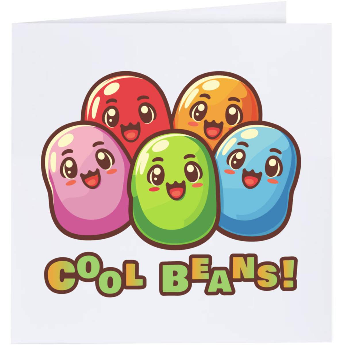 'Cool Jelly Beans' Greeting / Occasion Card - Blank Inside for Birthdays, Thank You Notes, Invitations and Gifts (GC054803)