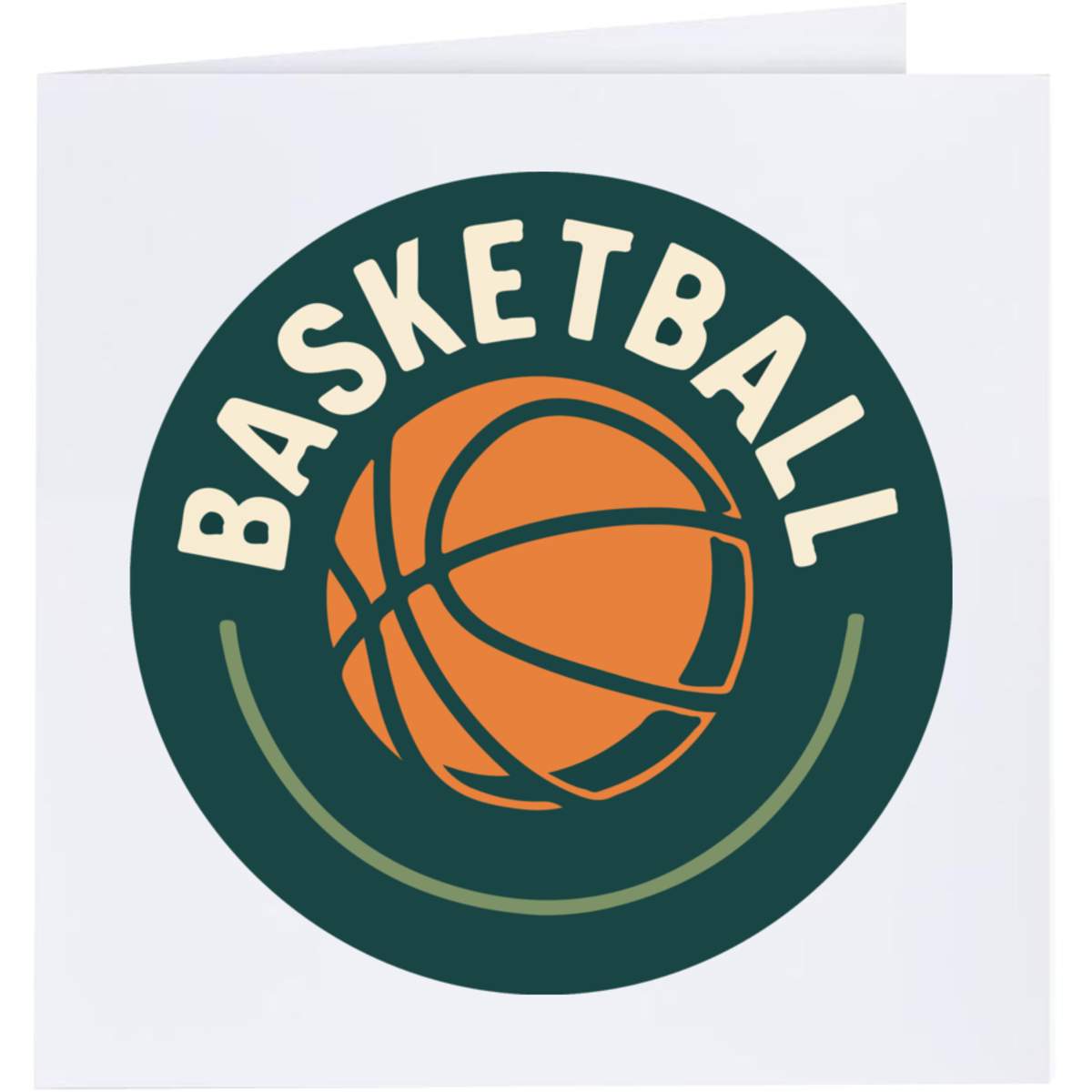 'Basketball Emblem Ball' Greeting Cards (GC055377)