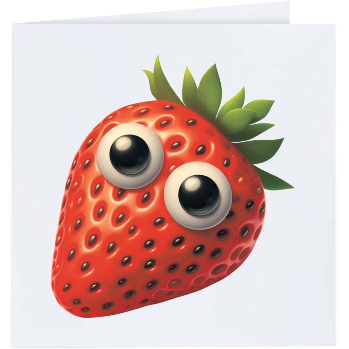 'Funny Strawberry Face' Greeting Cards (GC056452)