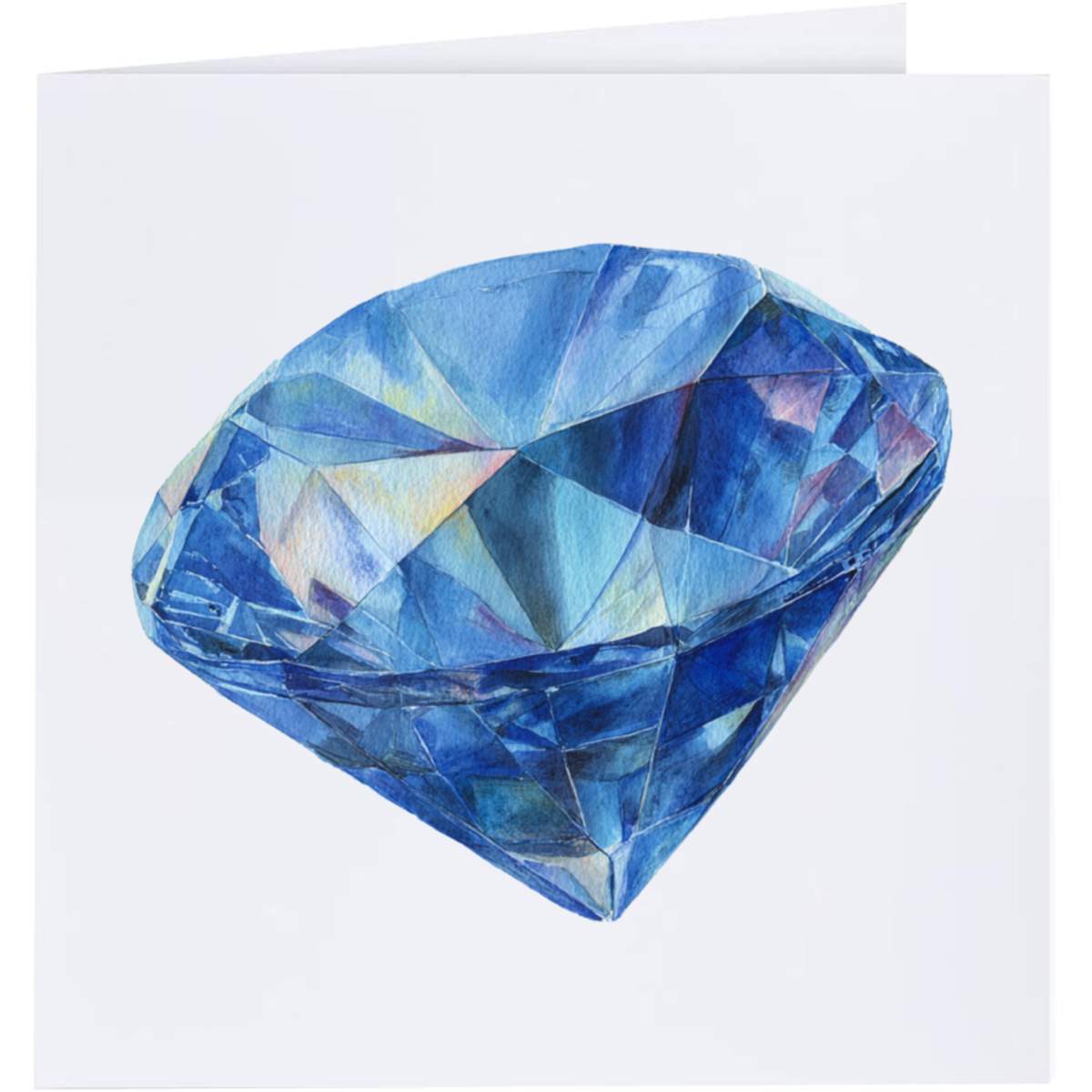 'Blue Diamond' Greeting / Occasion Card - Blank Inside for Birthdays, Thank You Notes, Invitations and Gifts (GC058203)