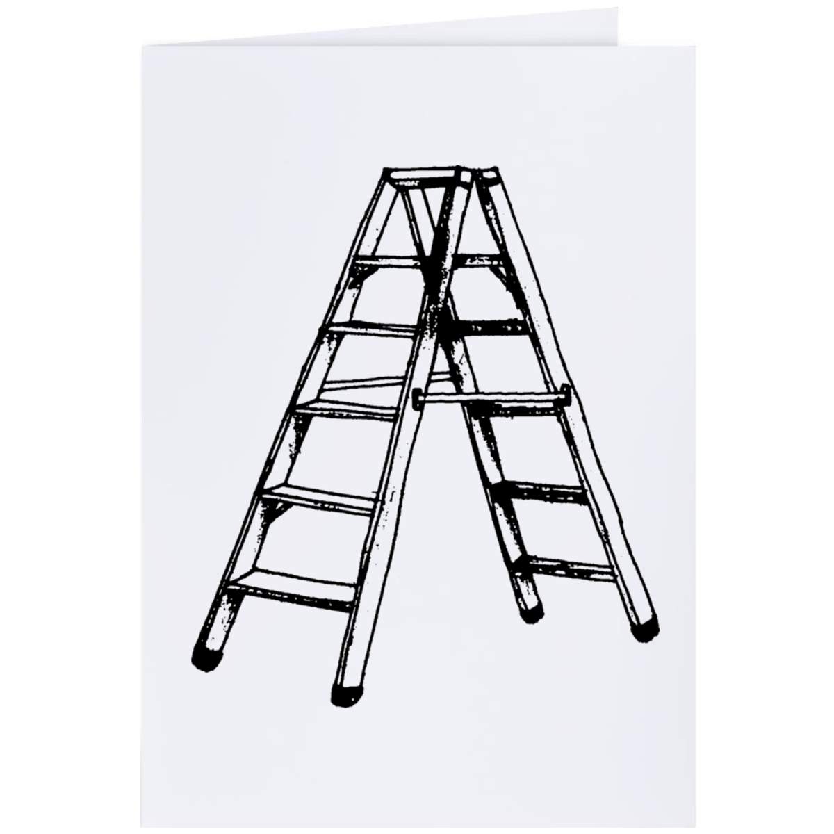 'Stepladder' Greeting Card - A4 - Blank Inside for Birthdays, Thank You Notes, Invitations and Gifts (GC00016864)
