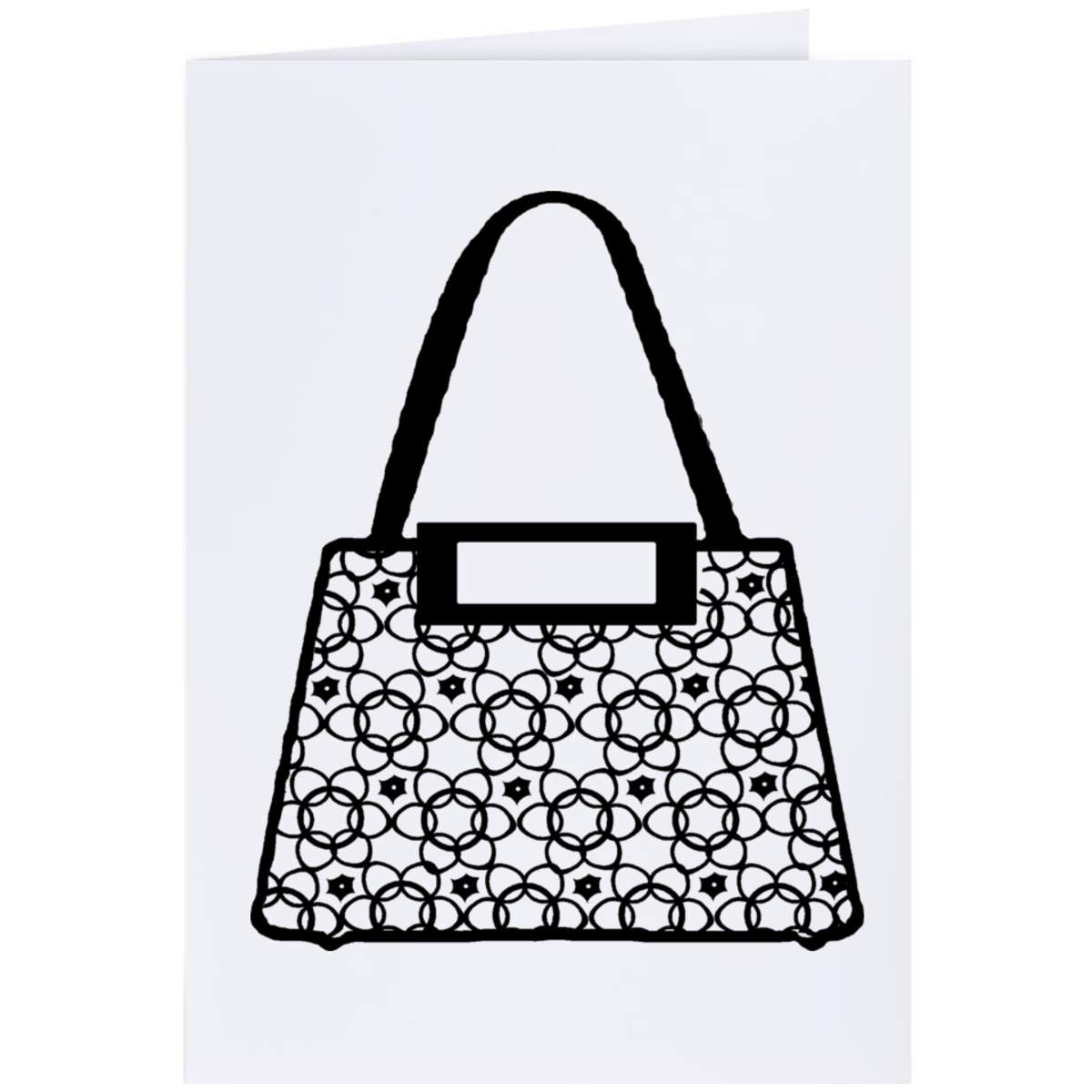 Large (A4) 'Handbag' Blank Greeting Card (GC00019422)