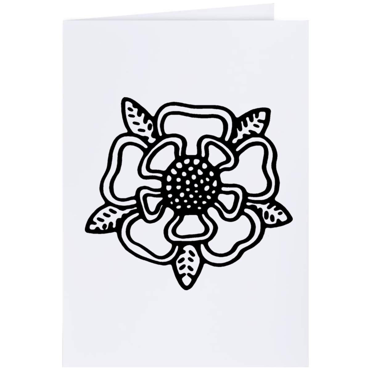 'Tudor Rose' Greeting Card - A4 - Blank Inside for Birthdays, Thank You Notes, Invitations and Gifts (GC00023731)