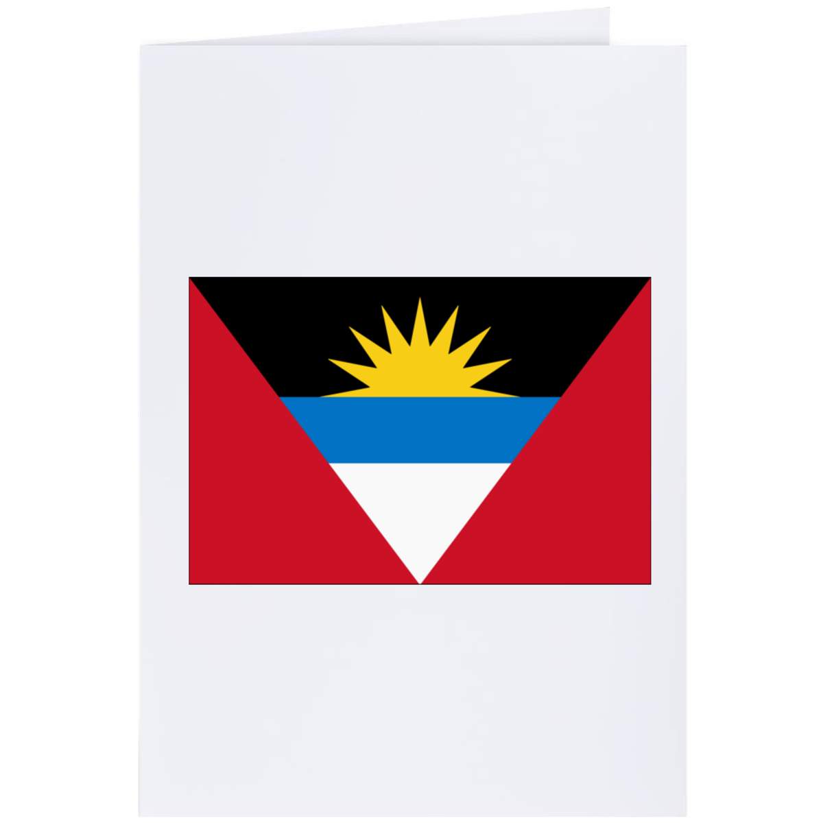 'Antigua & Barbuda Flag' Greeting Card - A4 - Blank Inside for Birthdays, Thank You Notes, Invitations and Gifts (GC00025796)