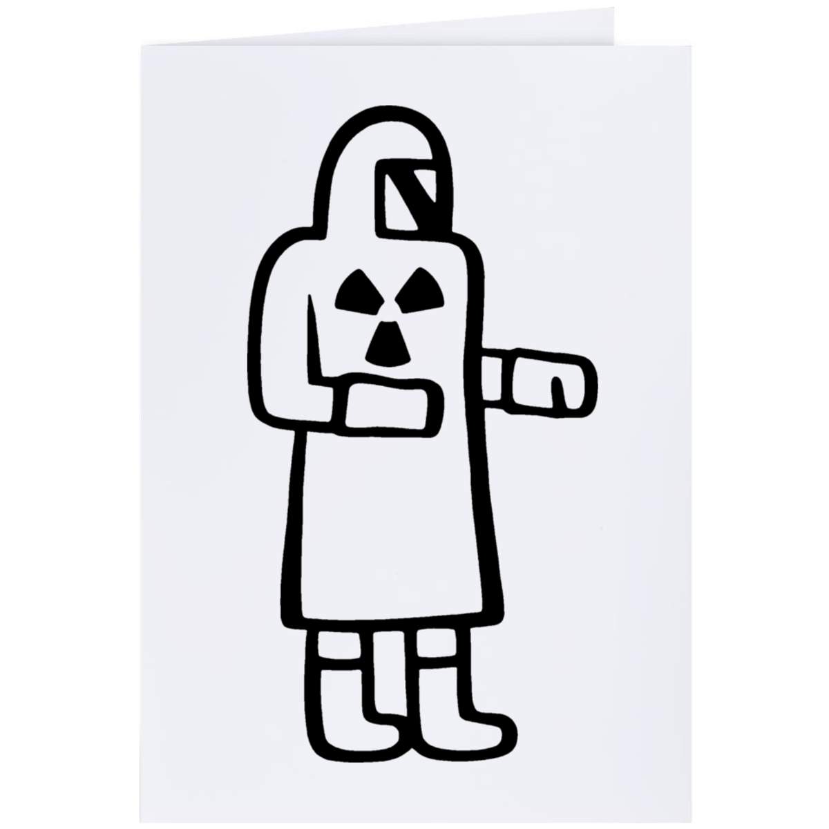 Large (A4) 'Radioactive Worker' Blank Greeting Card (GC00026080)
