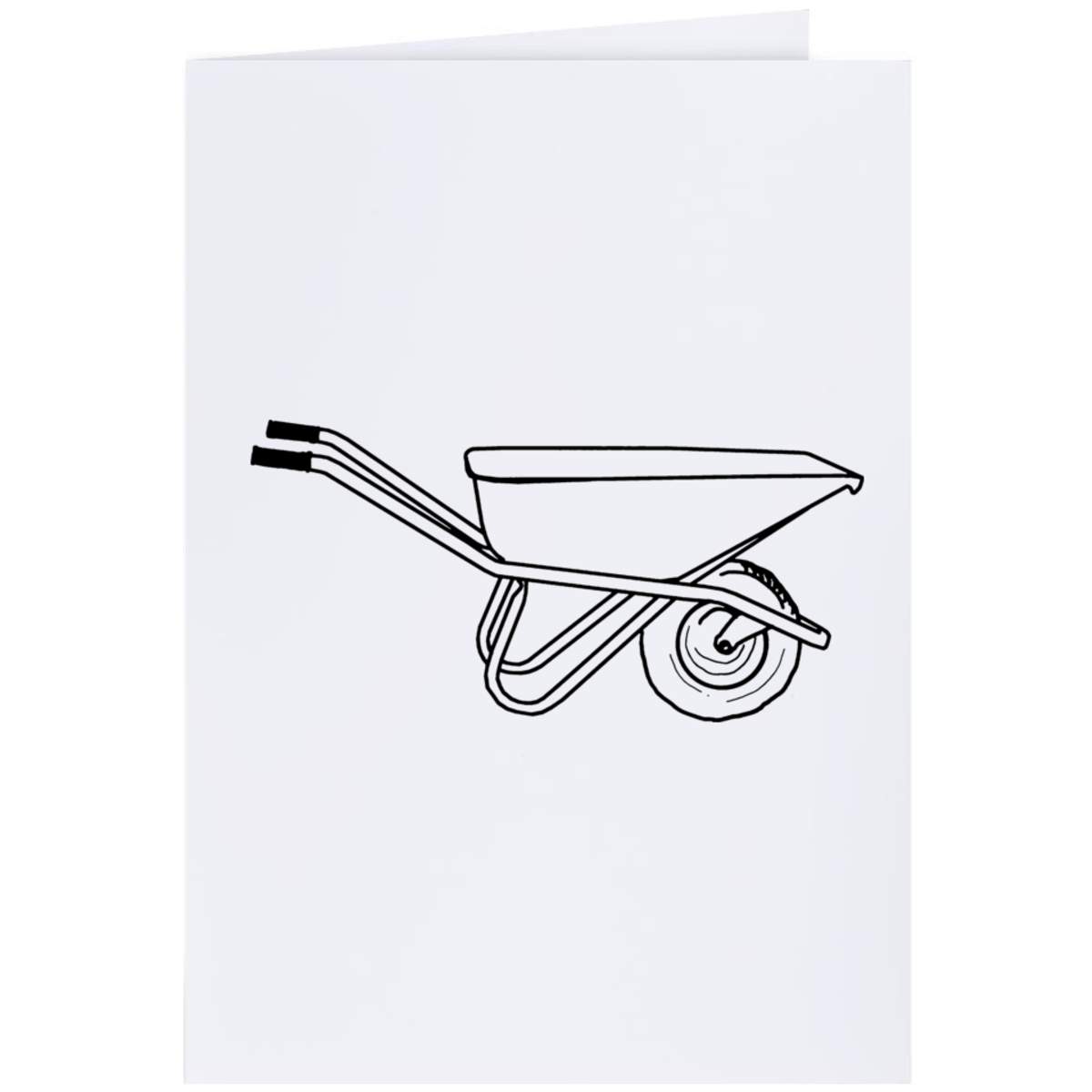 Large (A4) 'Wheelbarrow' Blank Greeting Card (GC00029753)