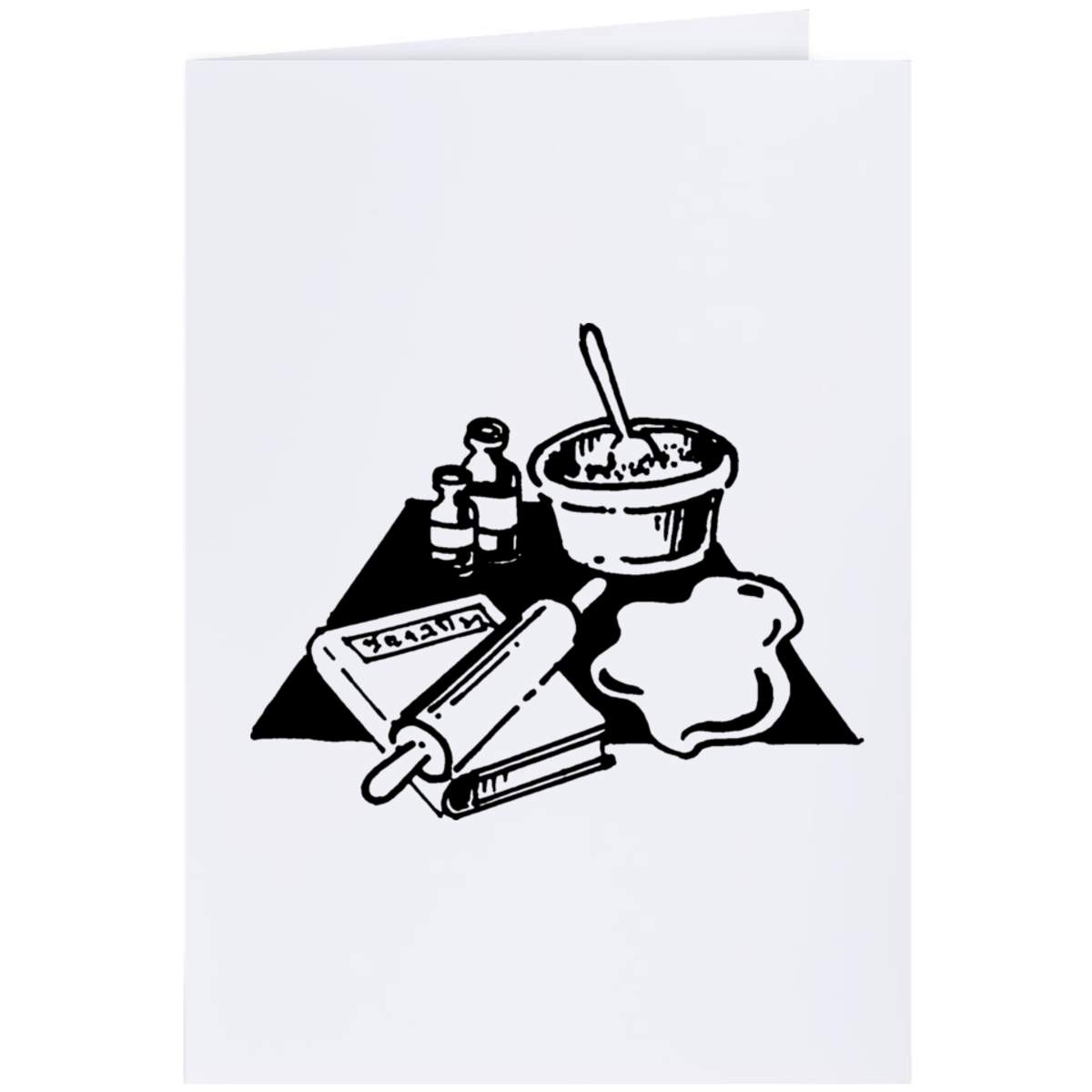 Large (A4) 'Baking Utensils' Blank Greeting Card (GC00029977)