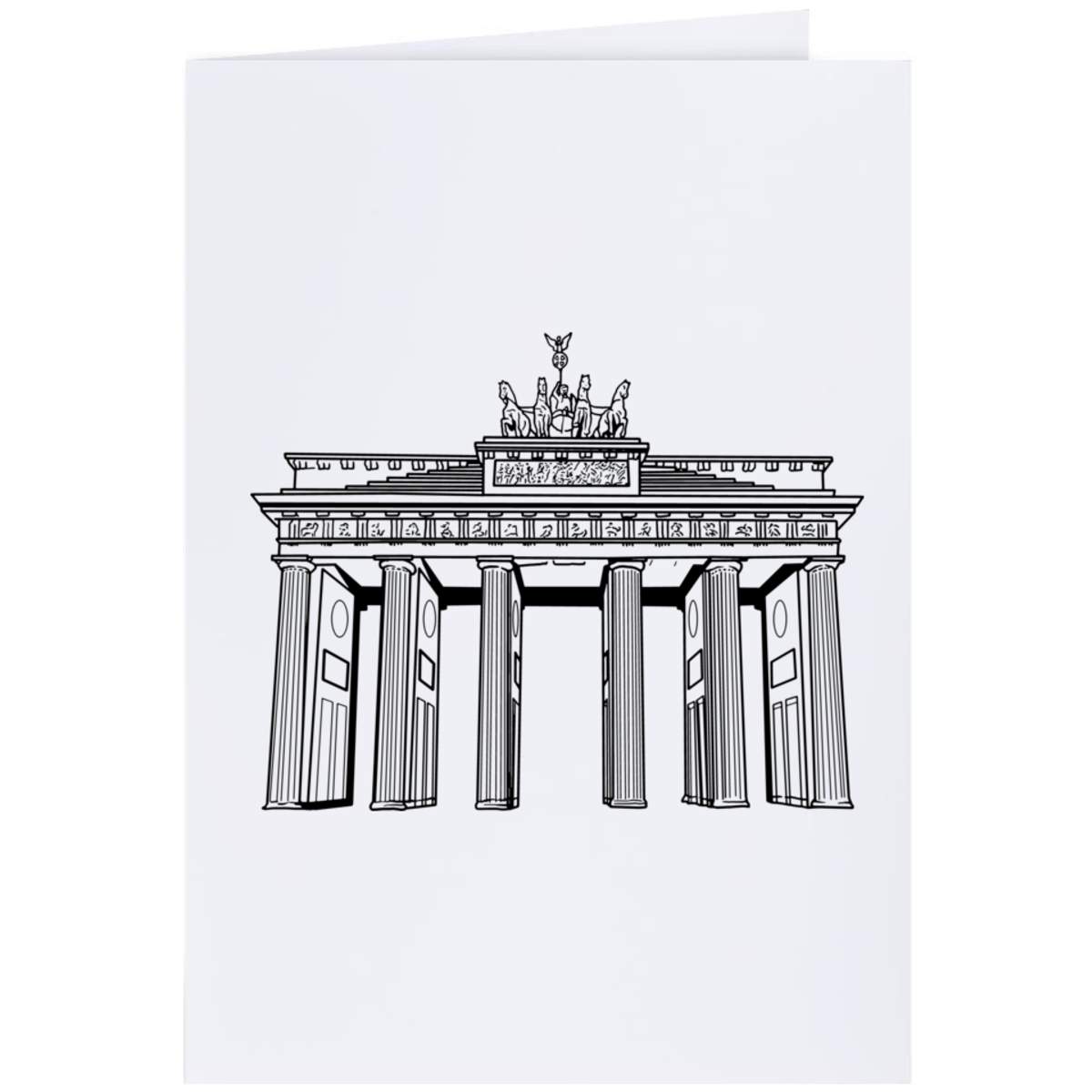 Large (A4) 'Brandenburg Gate' Blank Greeting Card (GC00032343)