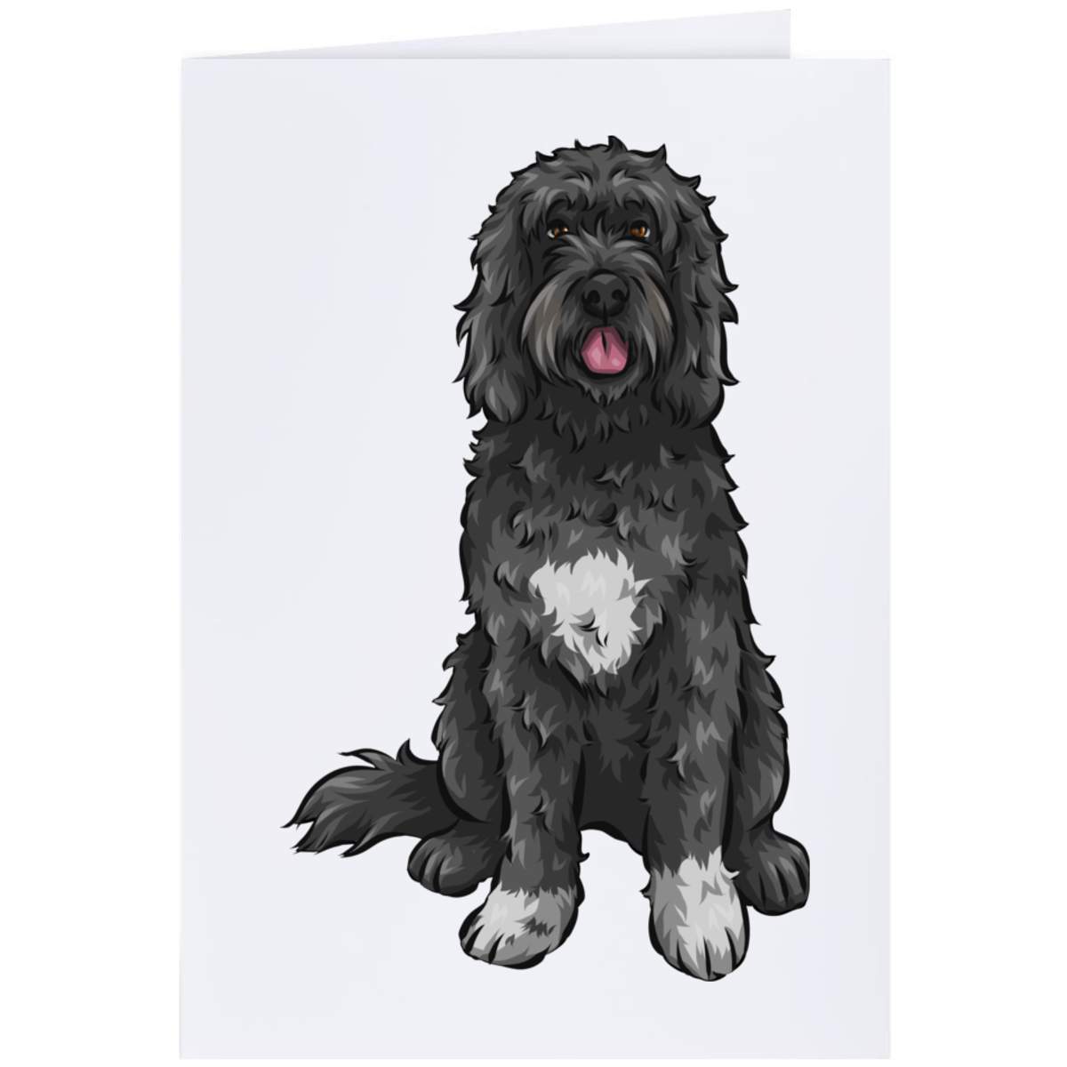 'Portugese Water Dog' Greeting Card - A4 - Blank Inside for Birthdays, Thank You Notes, Invitations and Gifts (GC00035897)