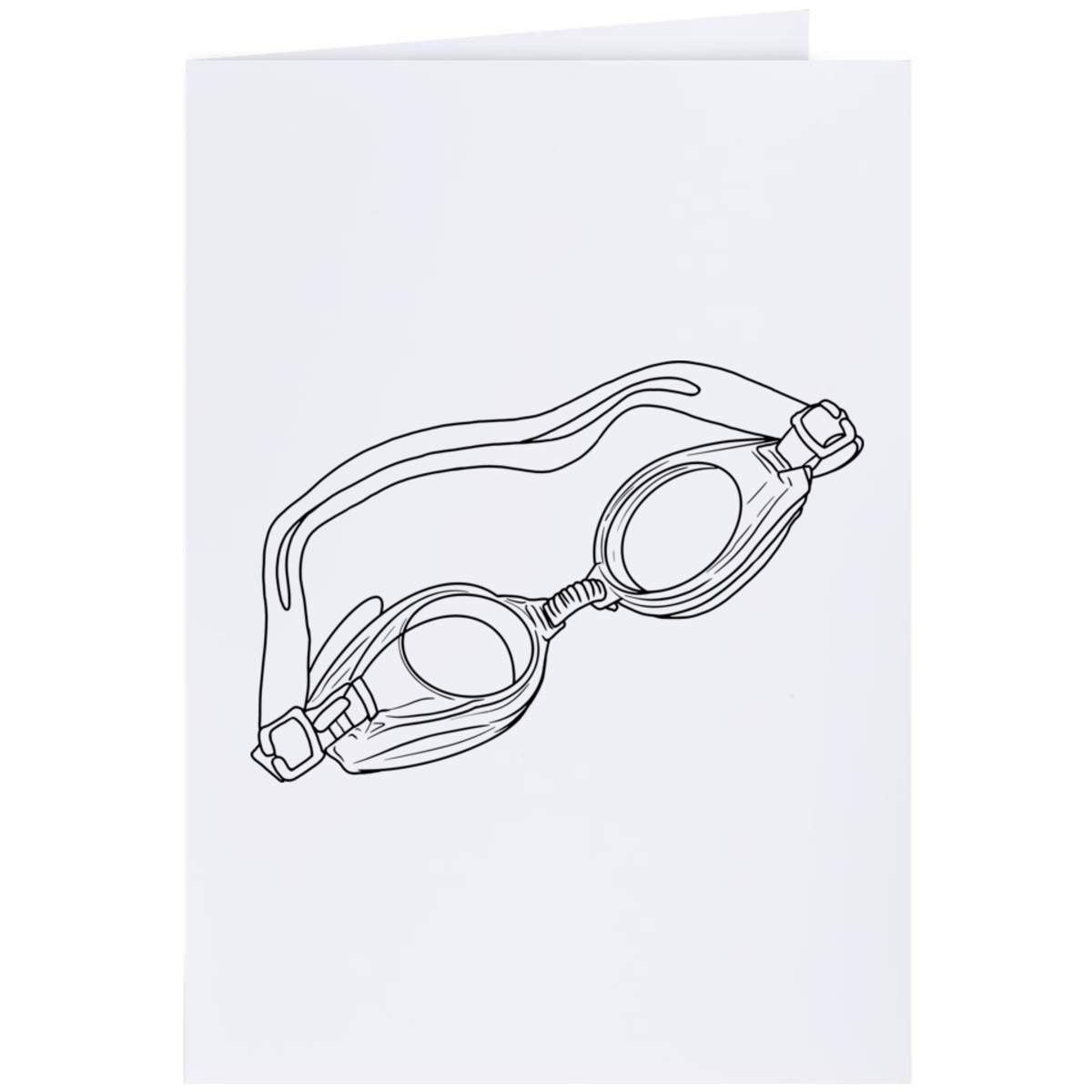 Large (A4) 'Swimming Goggles' Blank Greeting Card (GC00041877)